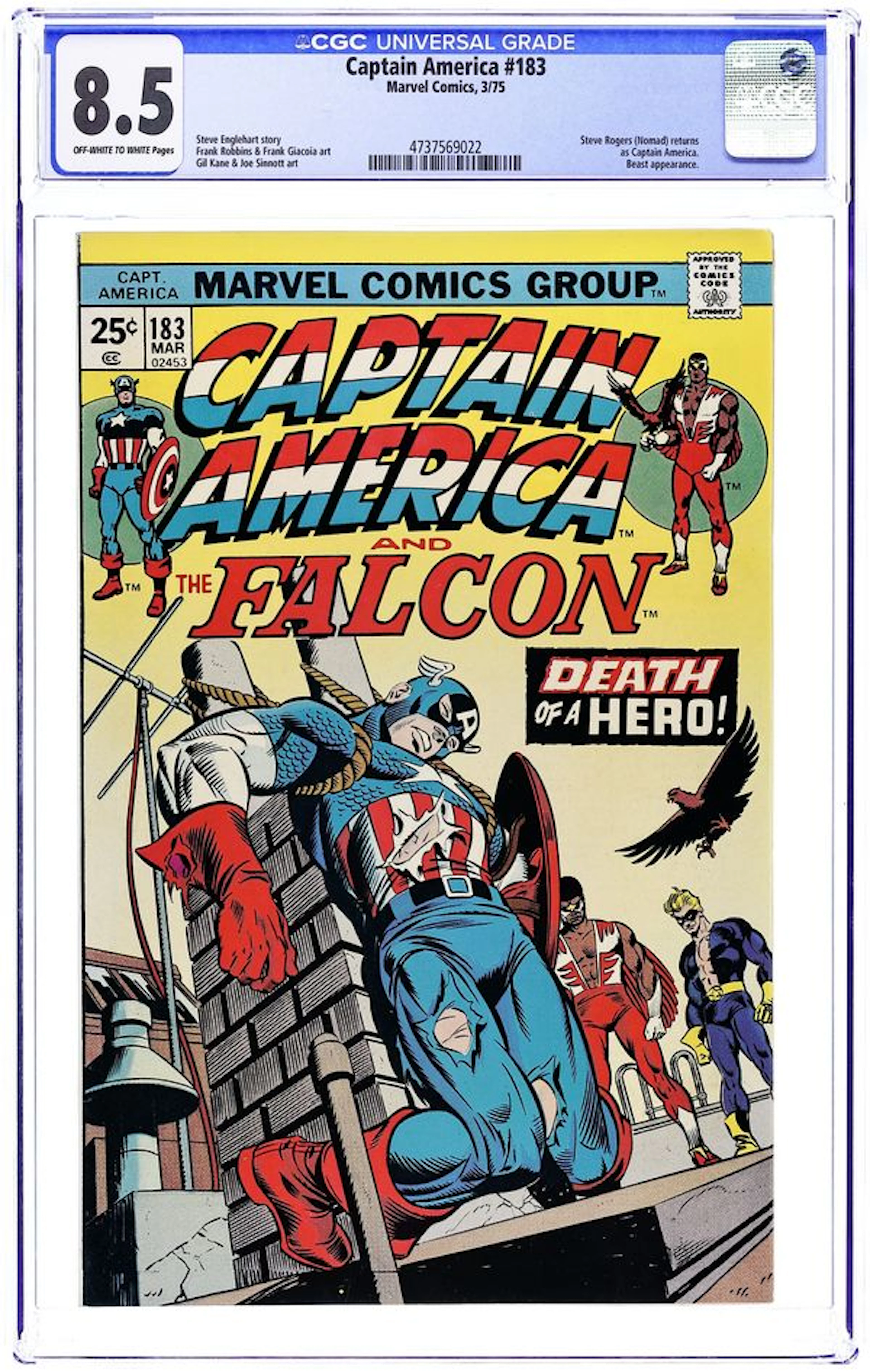 Captain America (1968 1st Series) 183 CGC 8.5