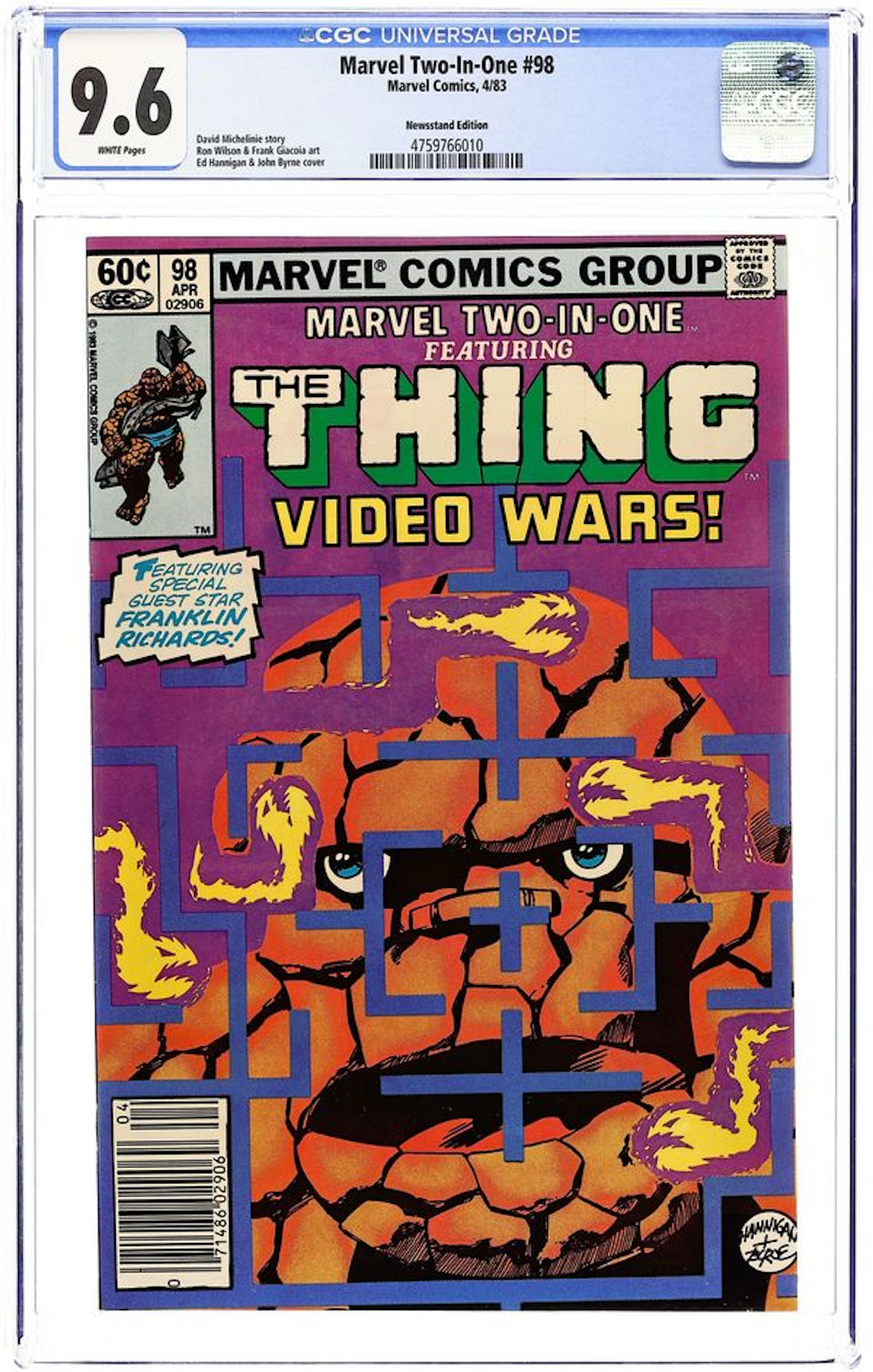 Marvel Two-in-One (1974 1st Series) 98N CGC 9.6