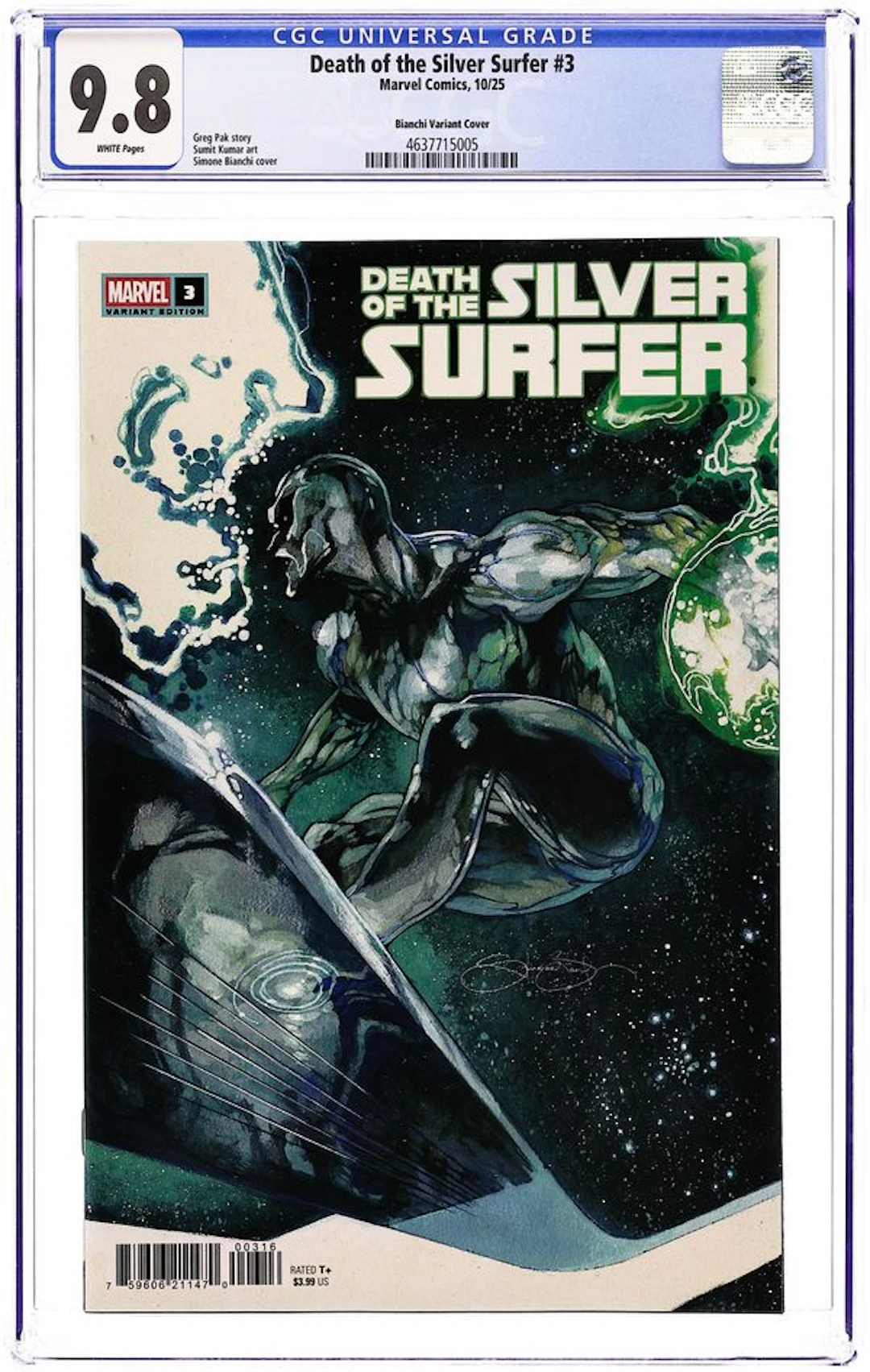 Death of the Silver Surfer (2025 Marvel) 3D CGC 9.8