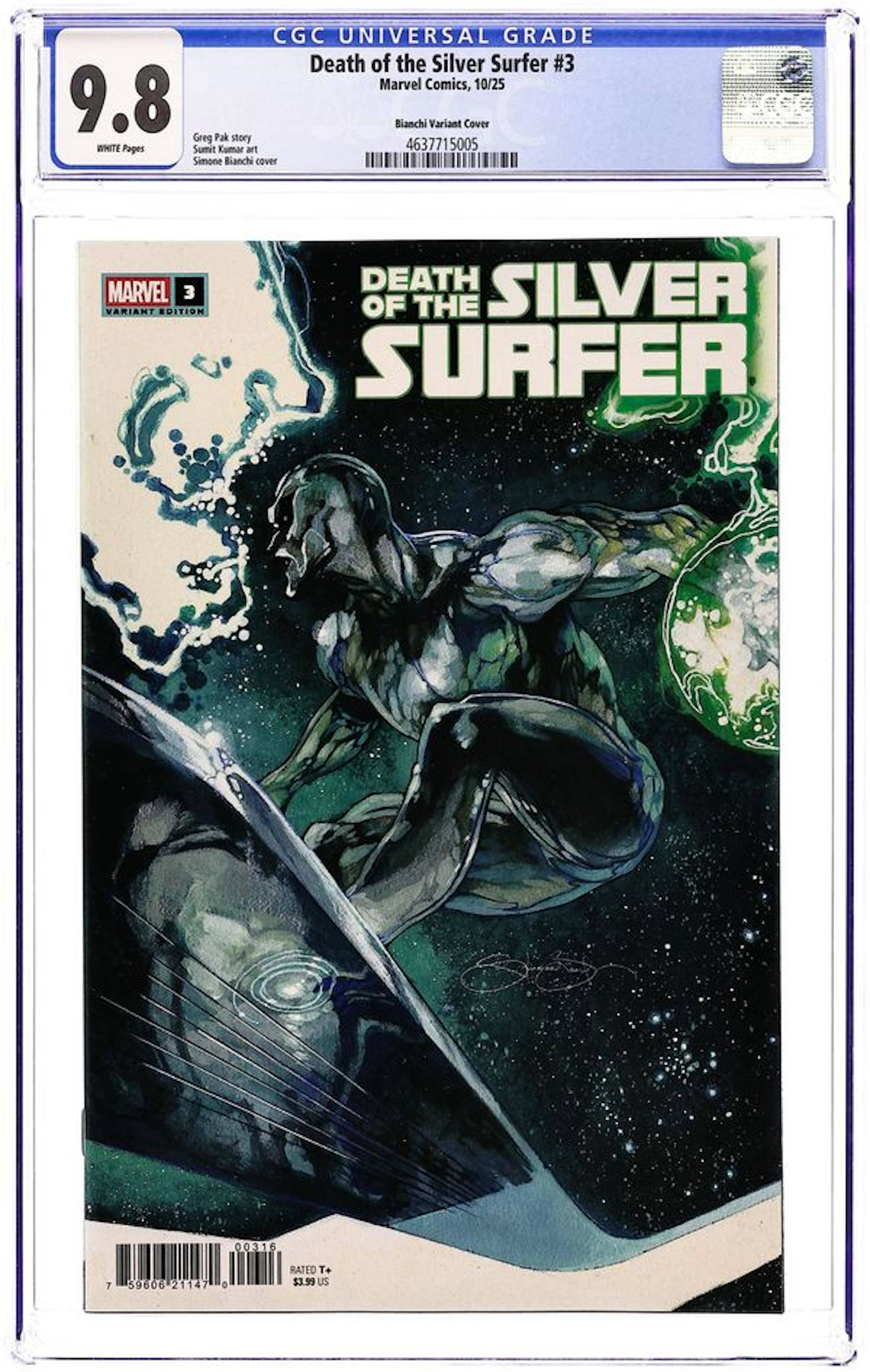 Death of the Silver Surfer (2025 Marvel) 3D CGC 9.8