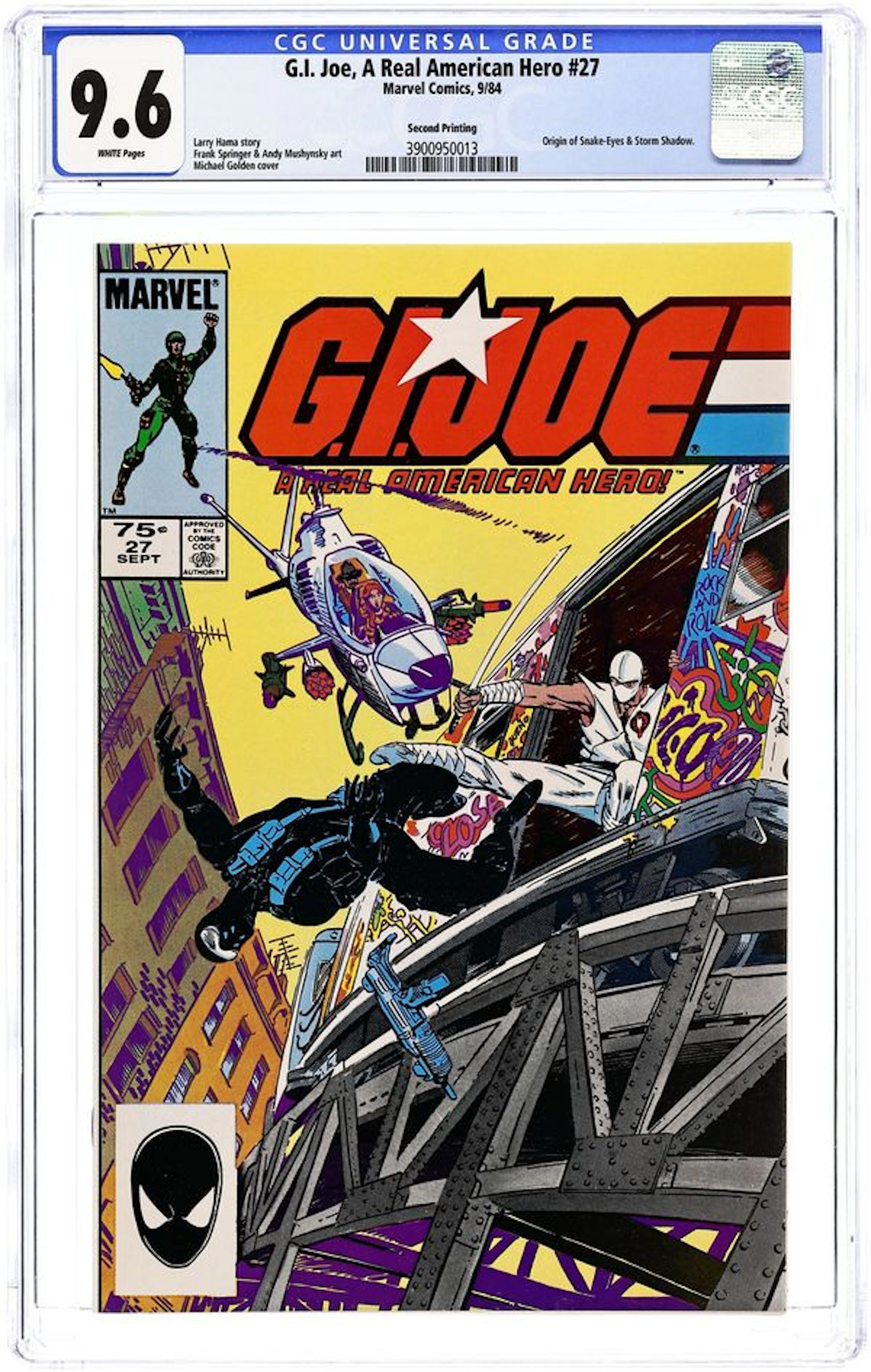 GI Joe A Real American Hero (1982 Marvel) 27REP.2ND CGC 9.6