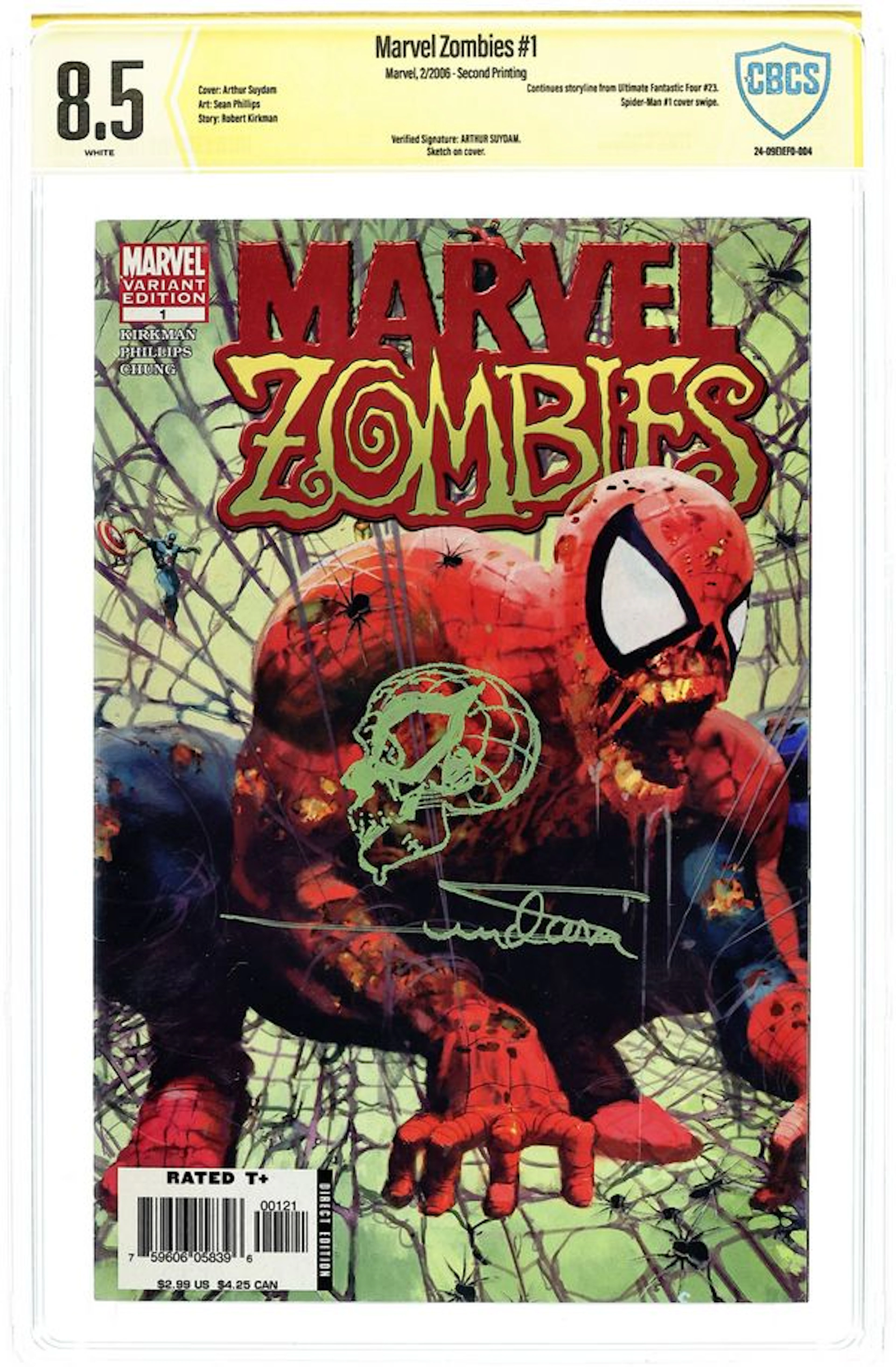 Marvel Zombies (2005) 1B CBCS 8.5 Verified Sig Suydam