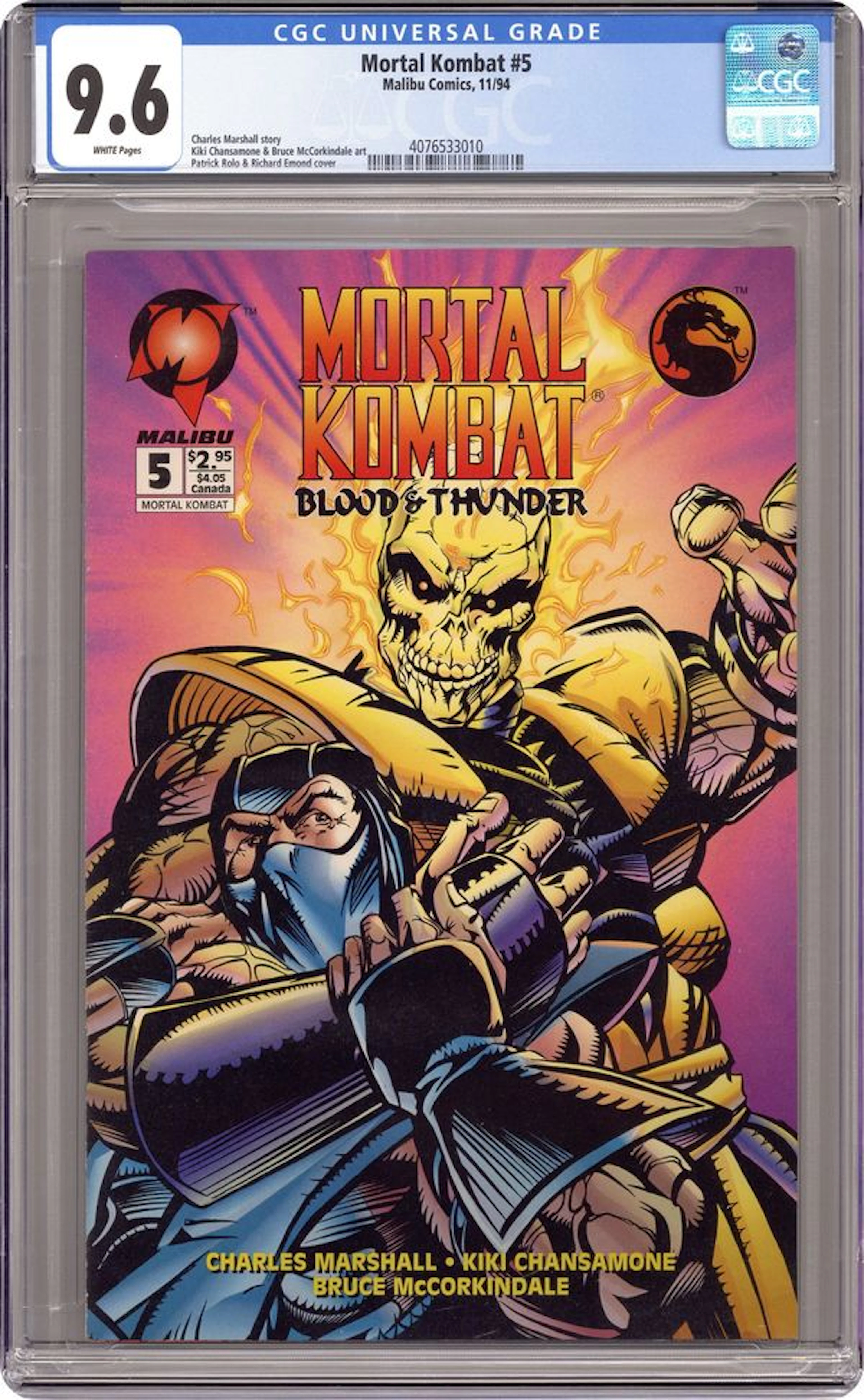 Mortal Kombat Blood and Thunder (1994) 5 CGC 9.6