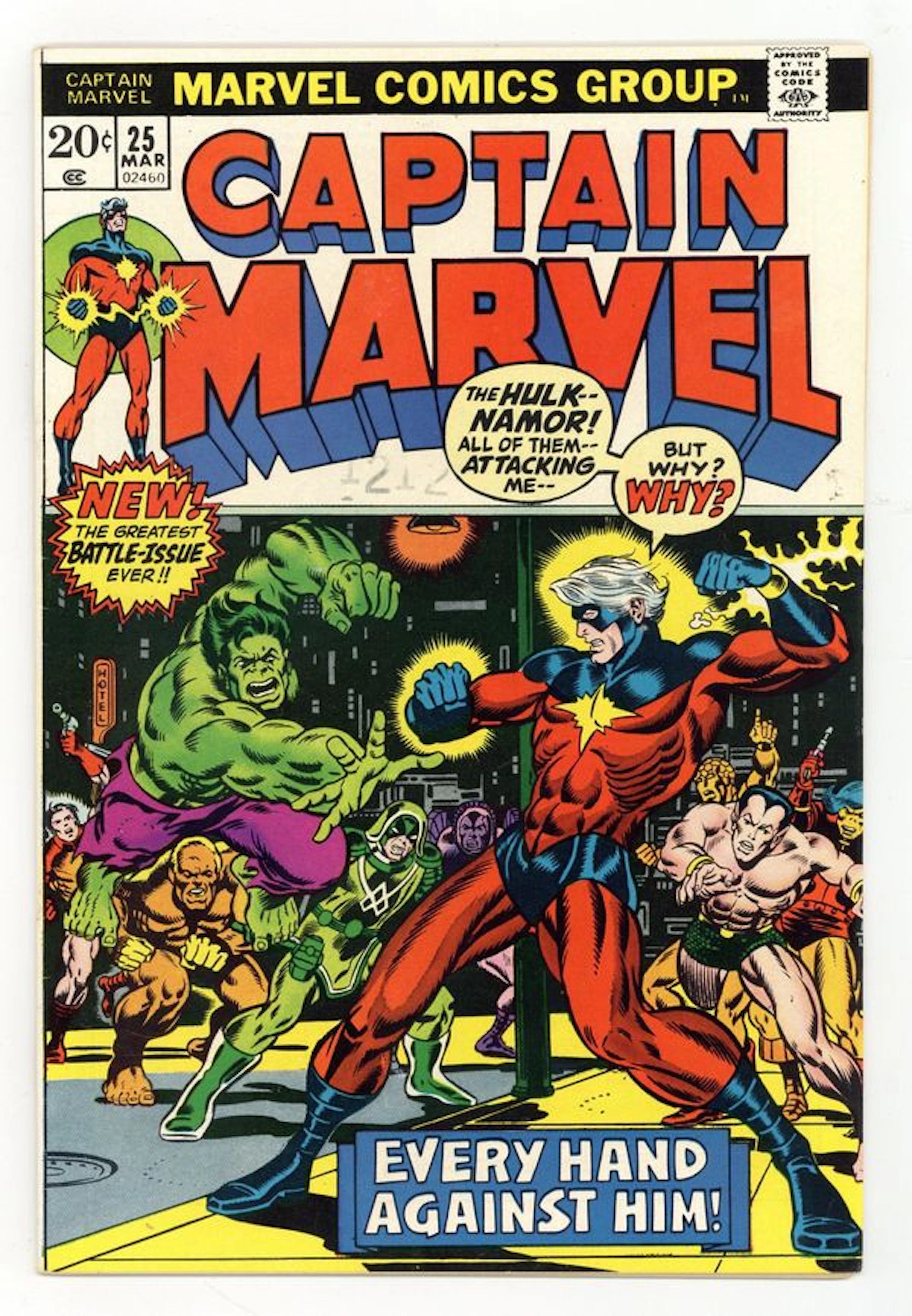 Captain Marvel (1968 1st Series Marvel) 25 FN+ 6.5