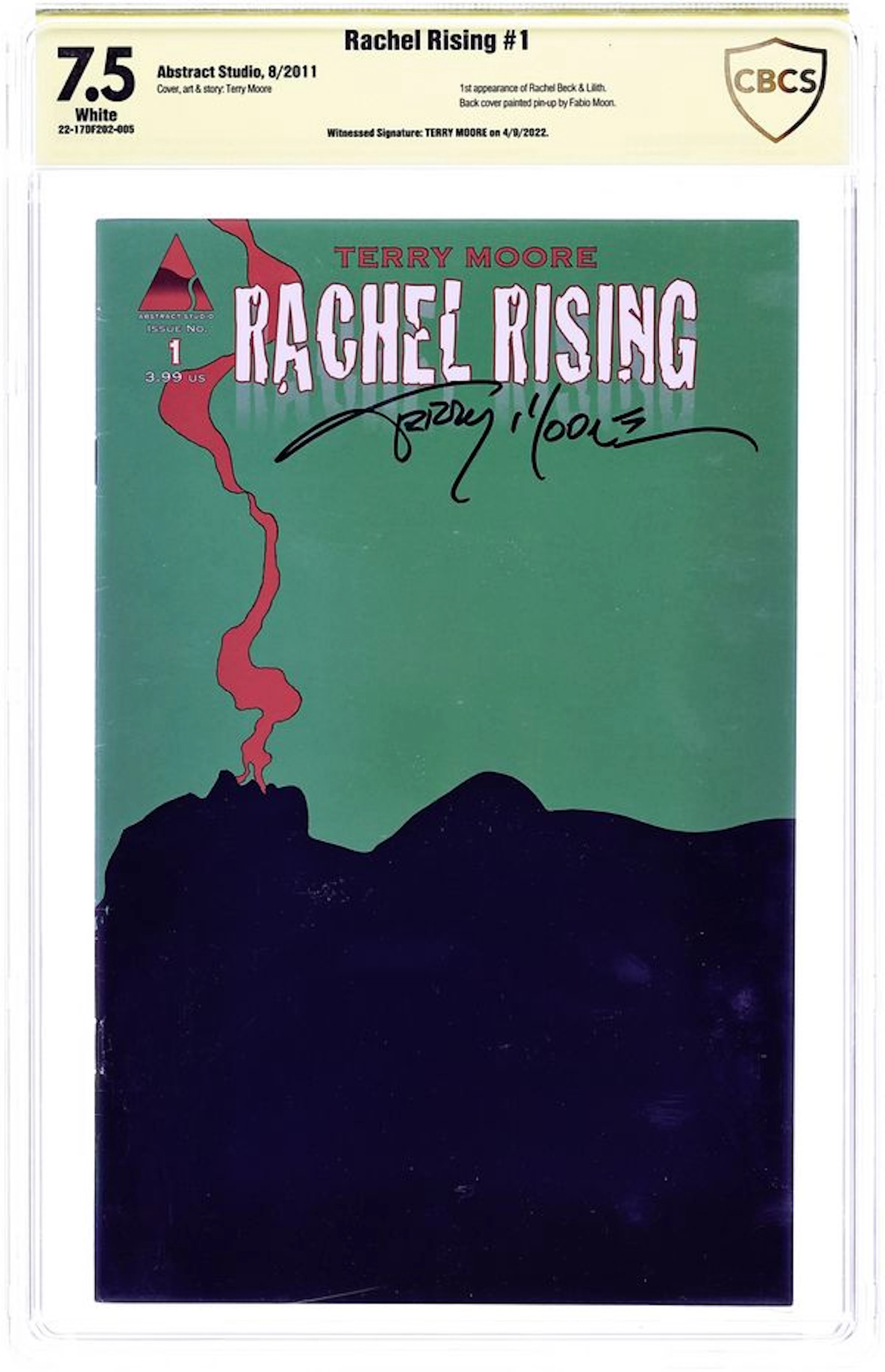 Rachel Rising (2011 Abstract) 1A CBCS 7.5 Witnessed Sig Moore