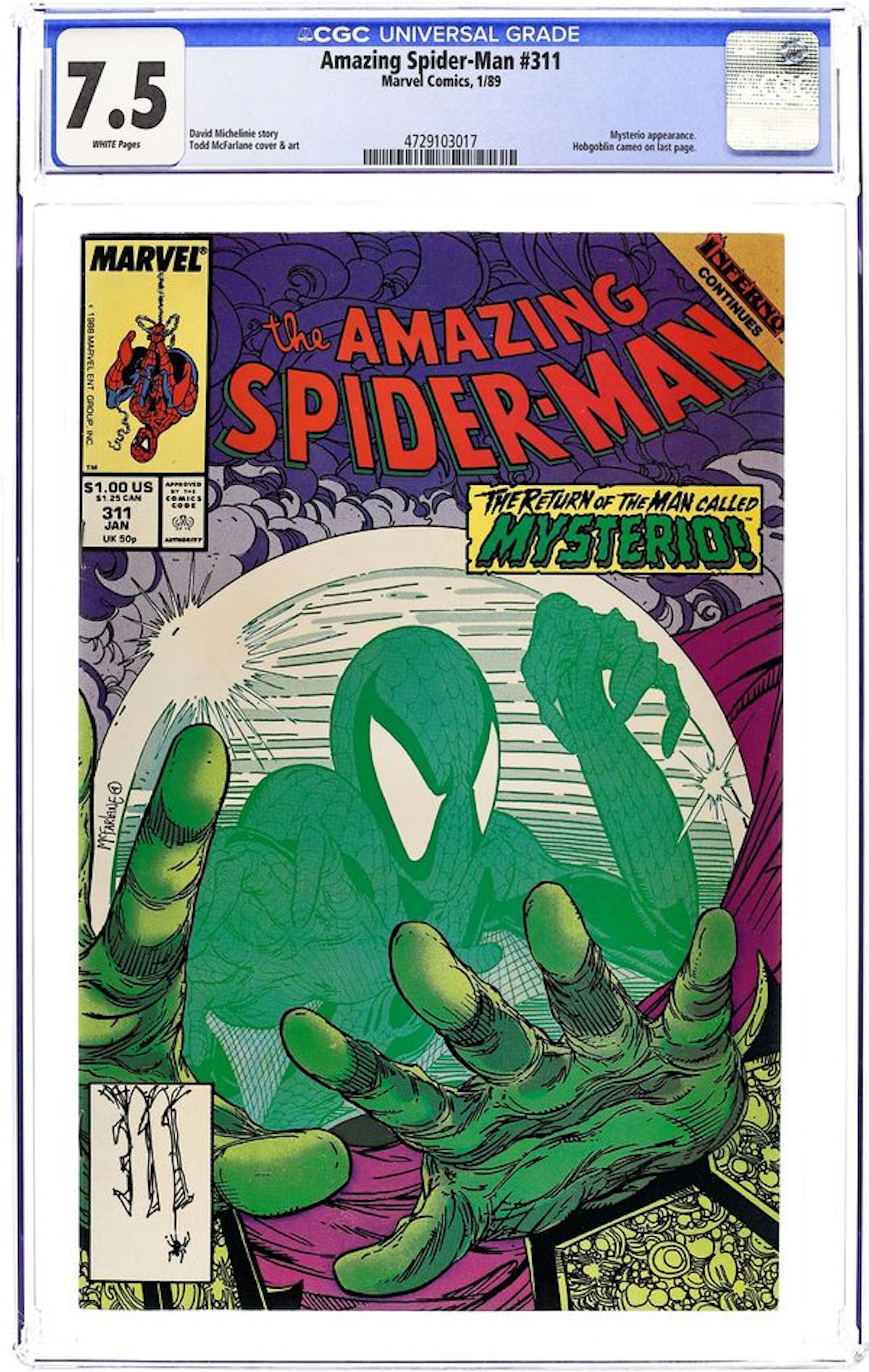 Amazing Spider-Man (1963 1st Series) 311 CGC 7.5