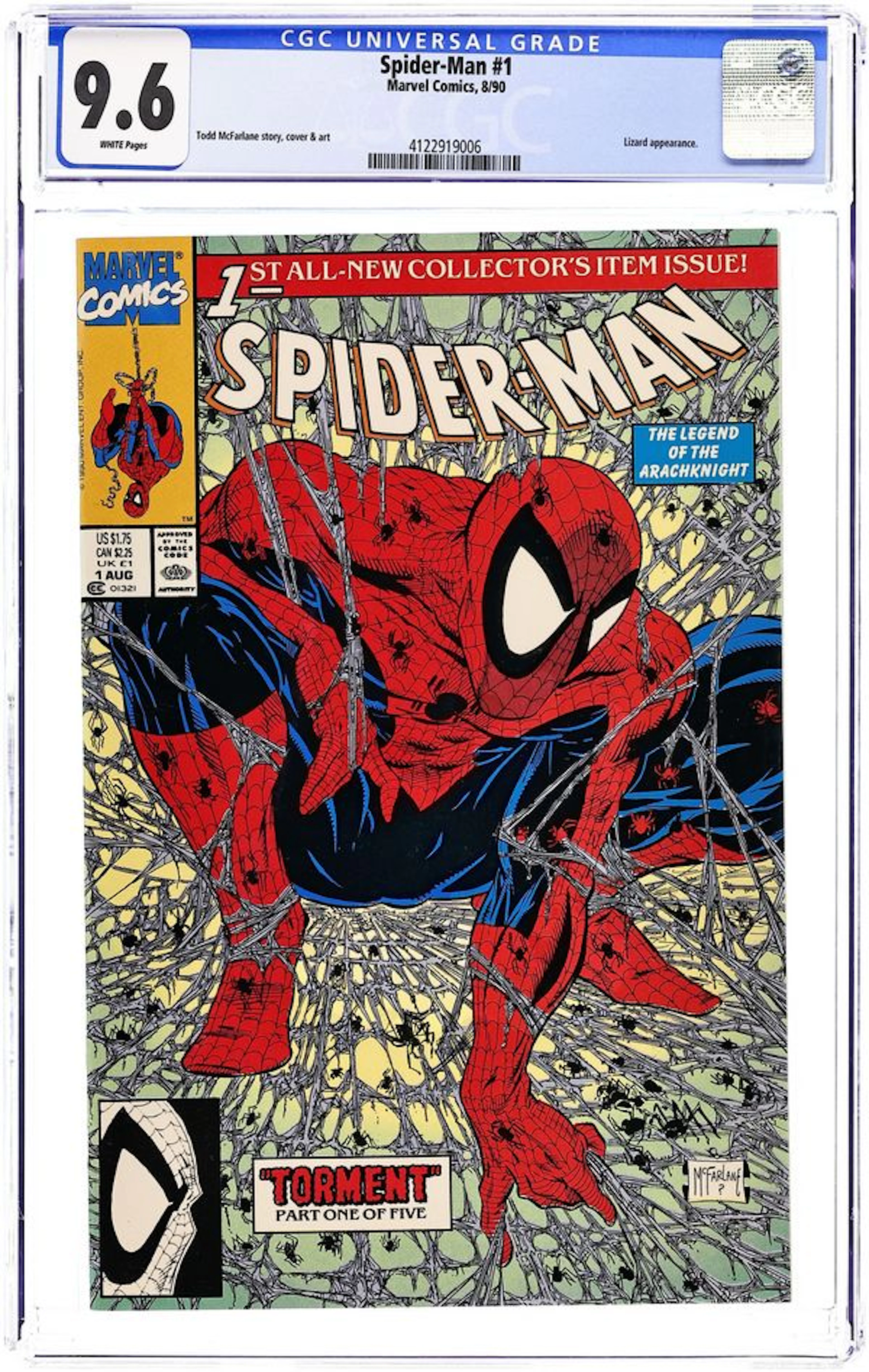 Spider-Man (1990 Marvel) 1AU CGC 9.6
