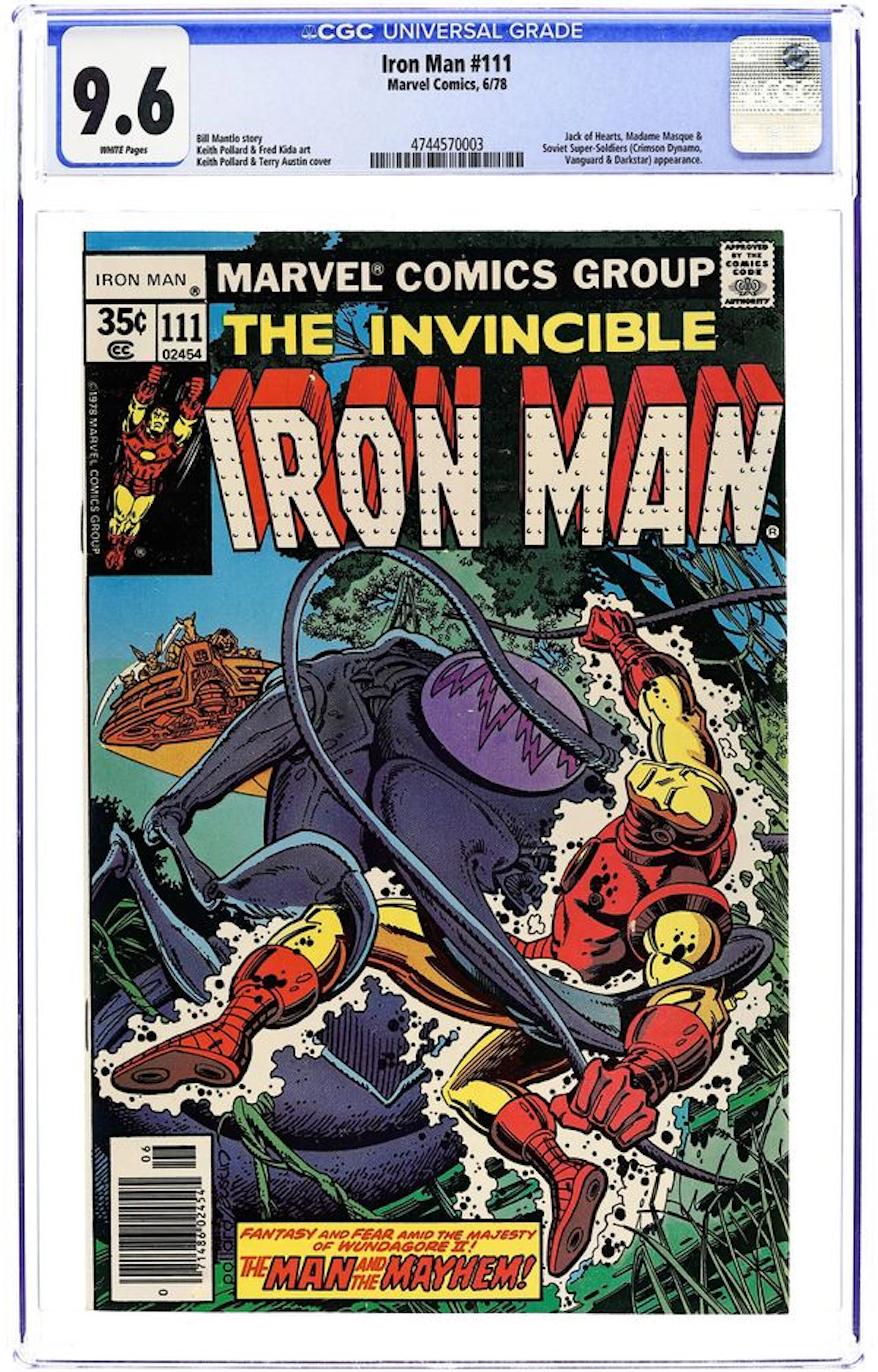 Iron Man (1968 1st Series) 111 CGC 9.6