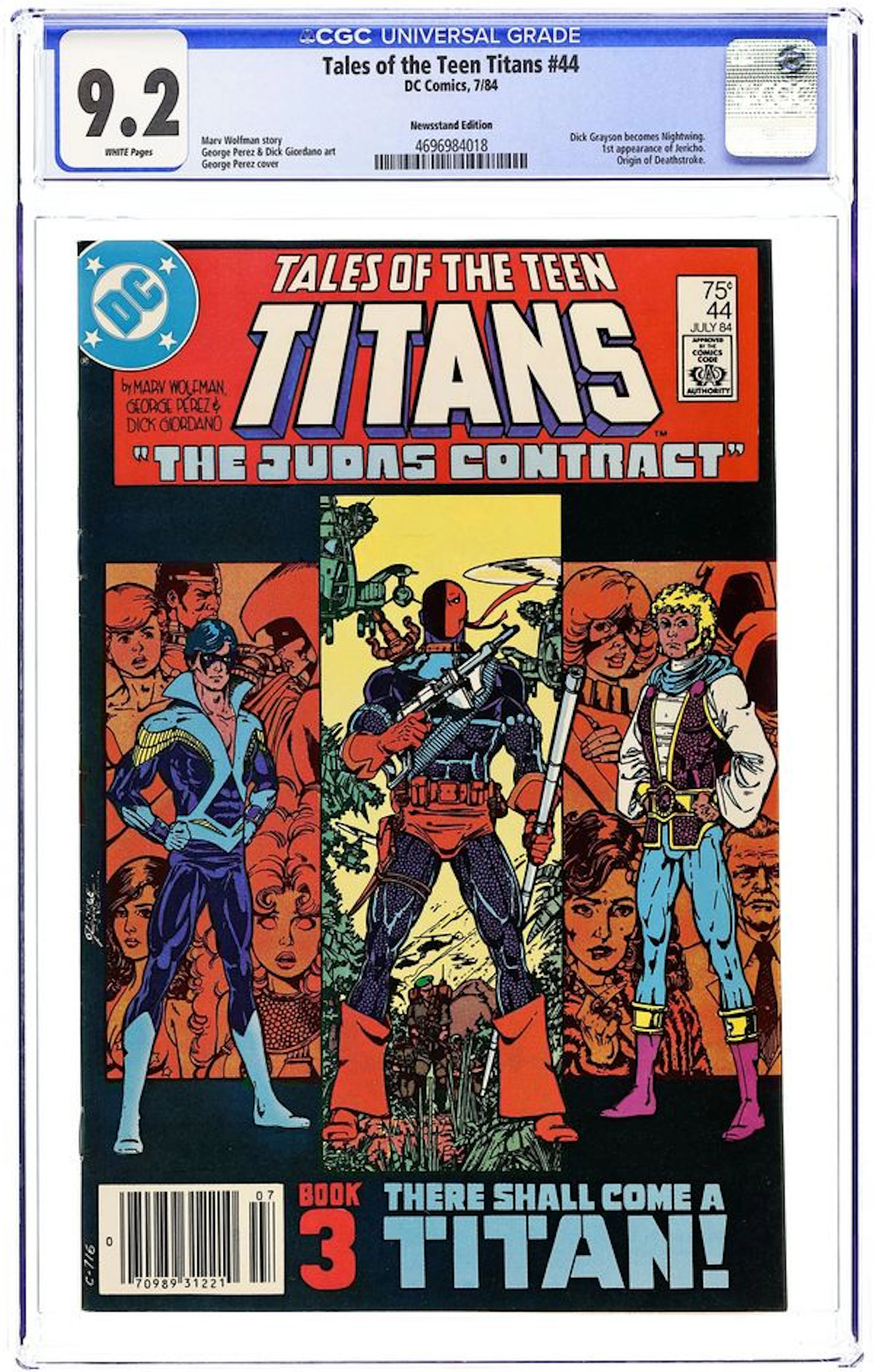 New Teen Titans (1980) (Tales of ...) 44N CGC 9.2