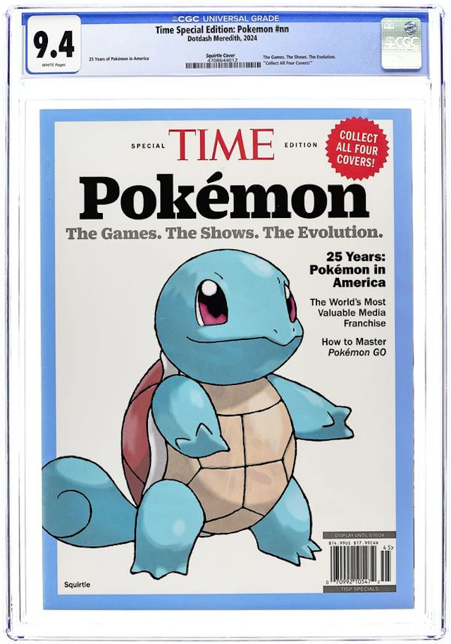 Time Special Edition Pokemon (2024 Dotdash Meredith) 1SQUIRTLE CGC 9.4