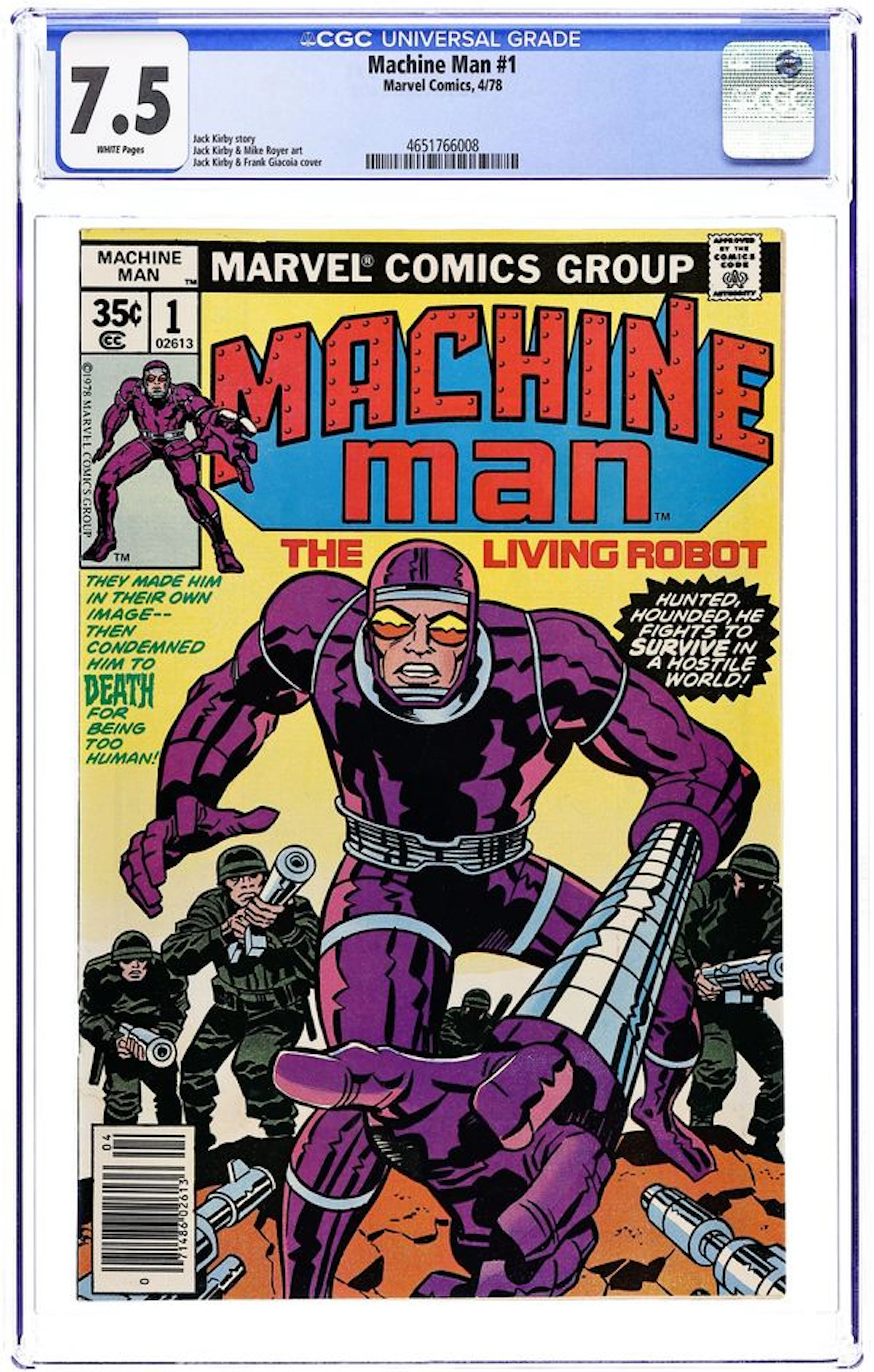 Machine Man (1978 1st Series) 1 CGC 7.5
