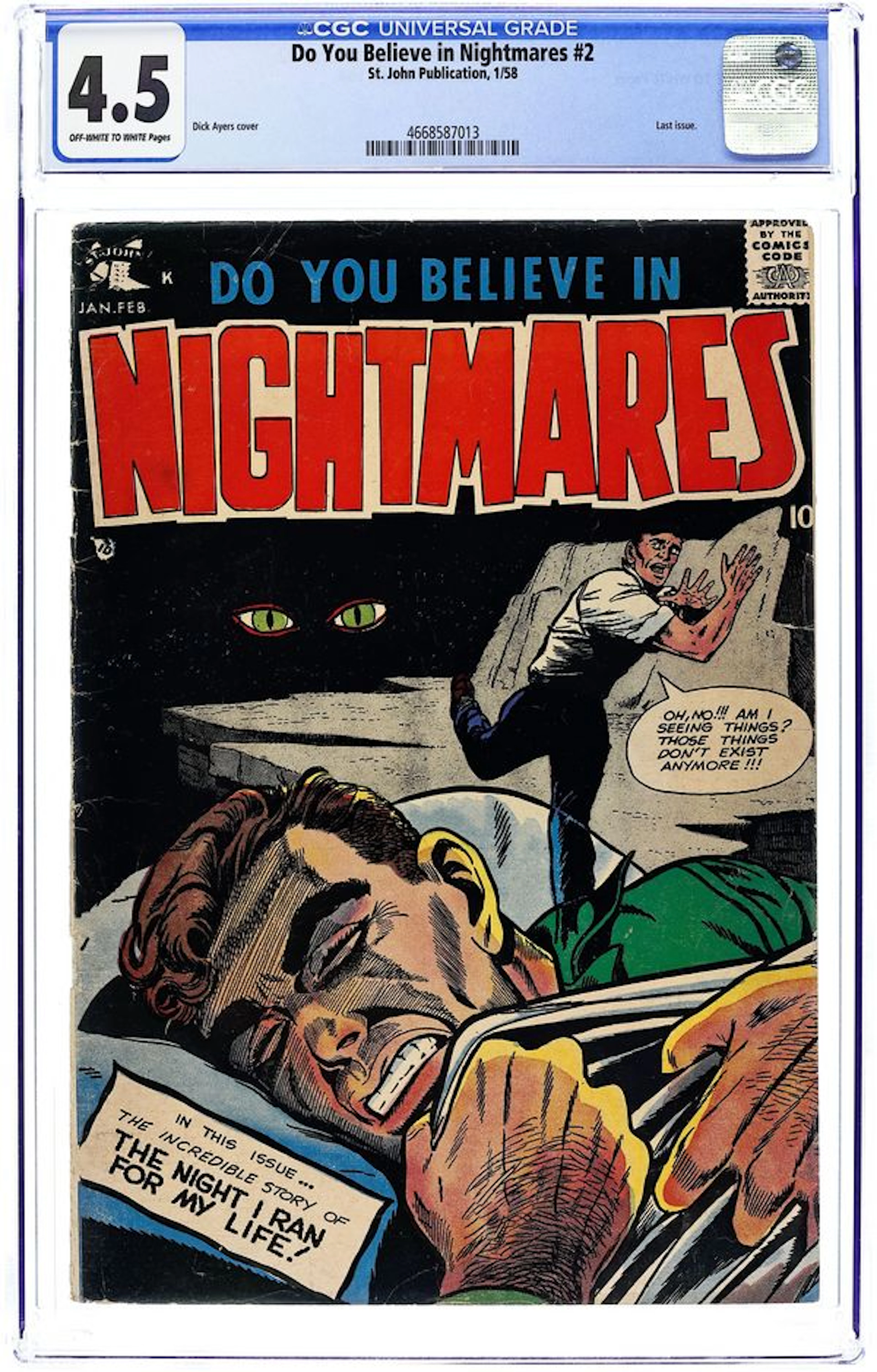 Do You Believe in Nightmares (1958 St. John) 2 CGC 4.5