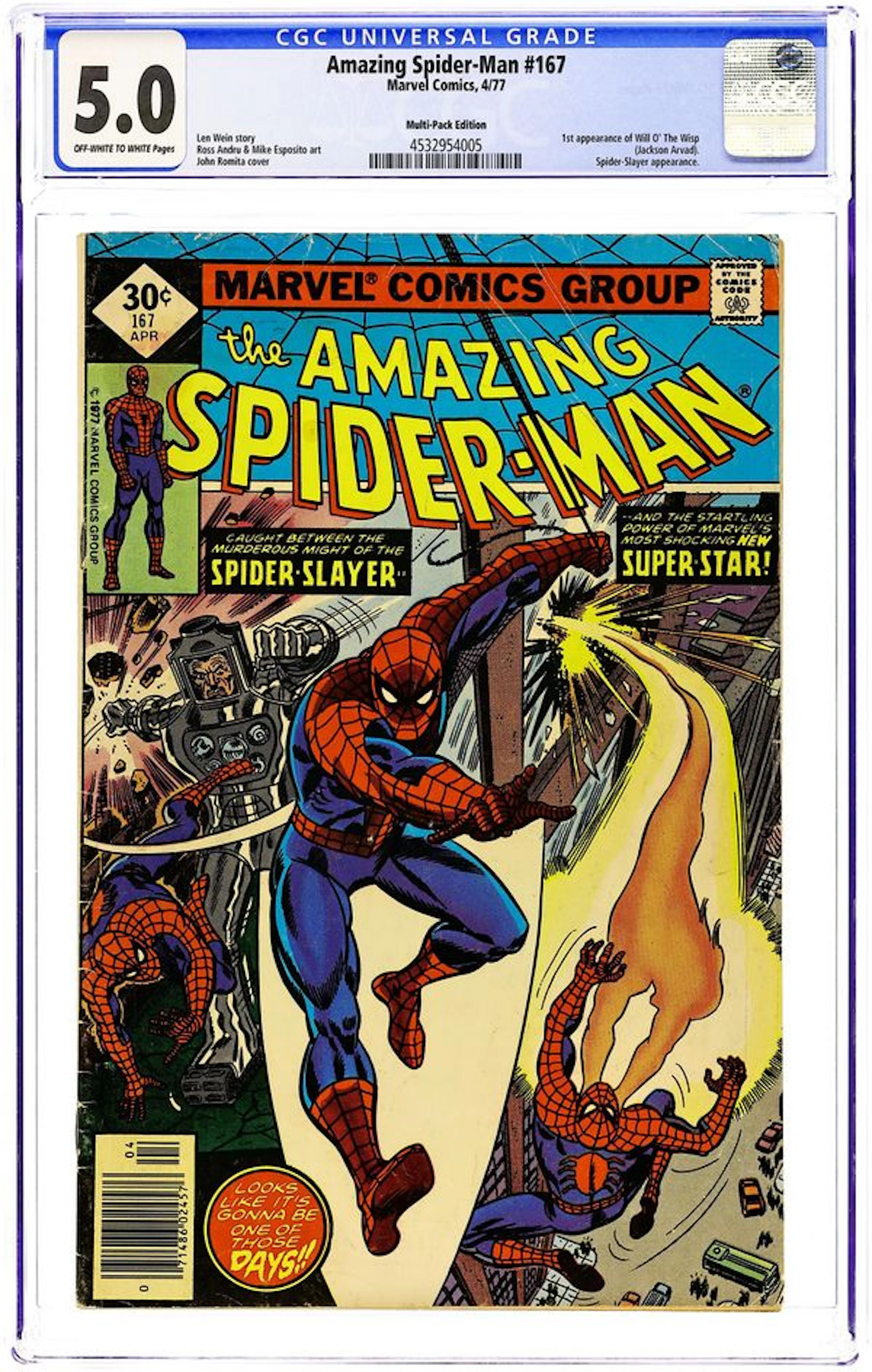 Amazing Spider-Man (1963 1st Series) Whitman Variants 167 CGC 5.0