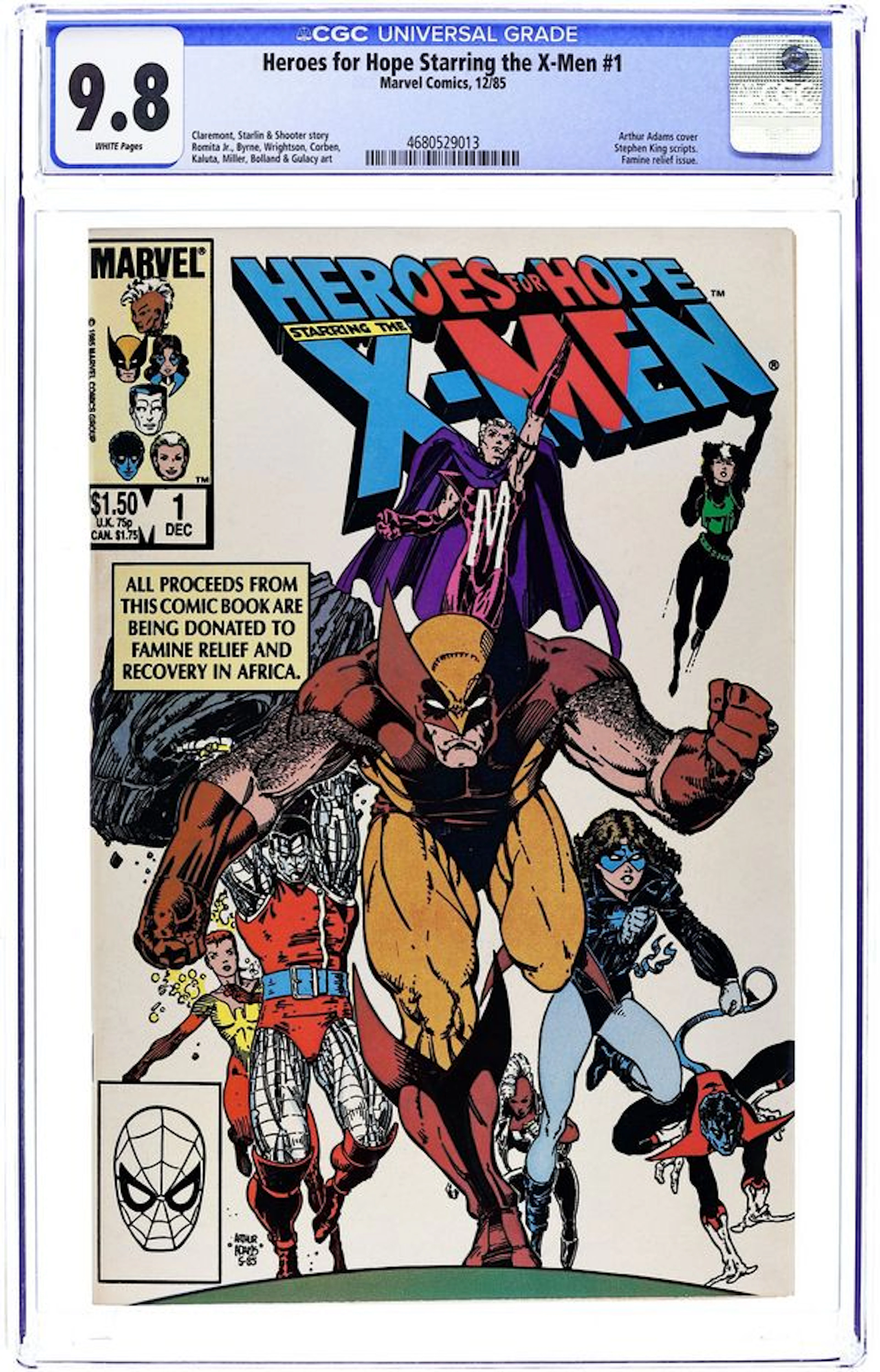 Heroes for Hope Starring the X-Men (1985) 1D CGC 9.8