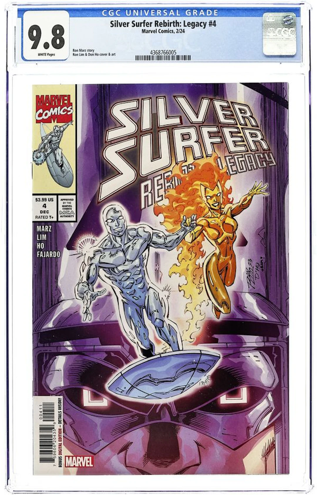 Silver Surfer Rebirth Legacy (2023 Marvel) 4A CGC 9.8