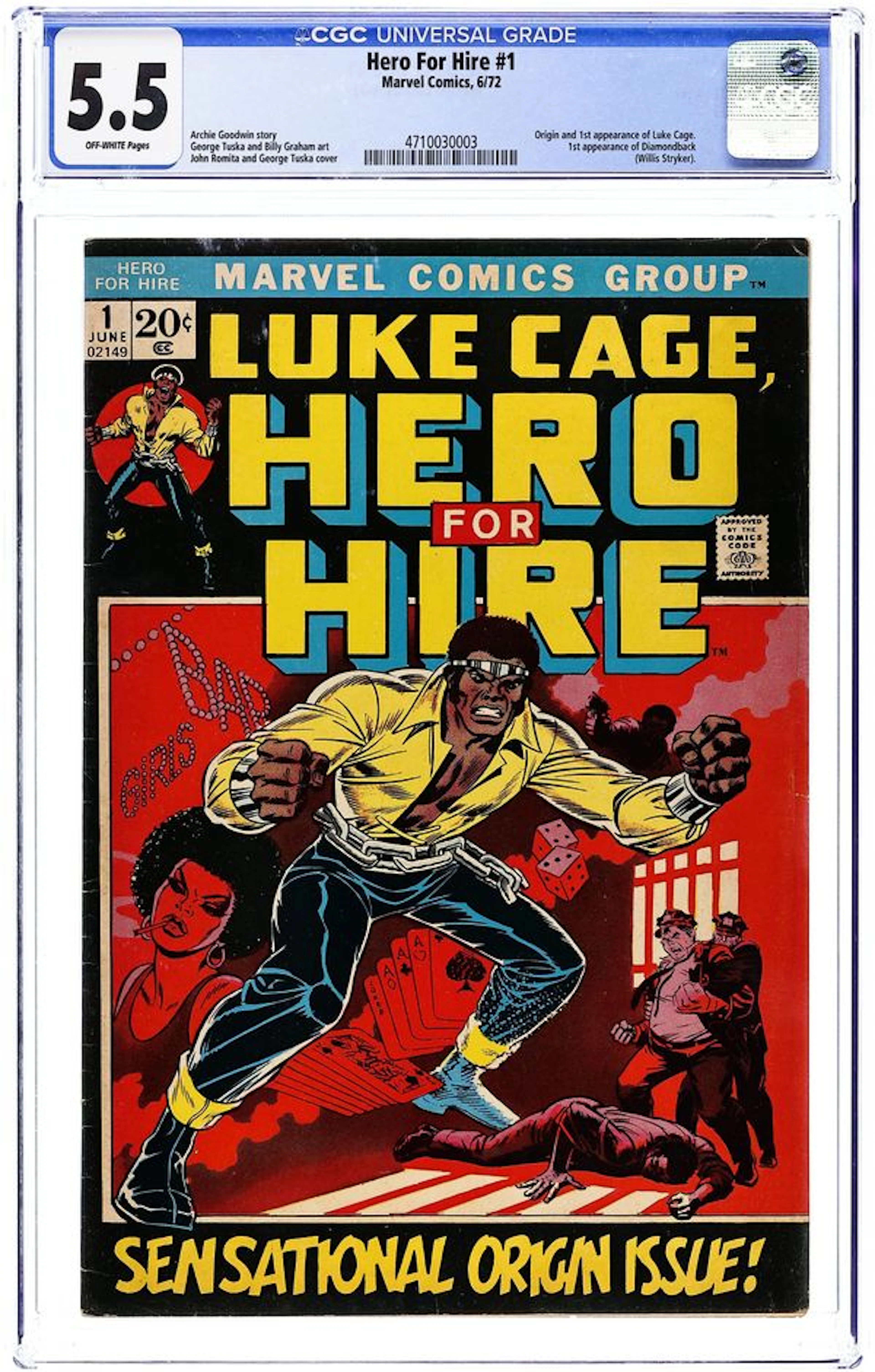 Power Man and Iron Fist (1972 Hero for Hire) 1 CGC 5.5