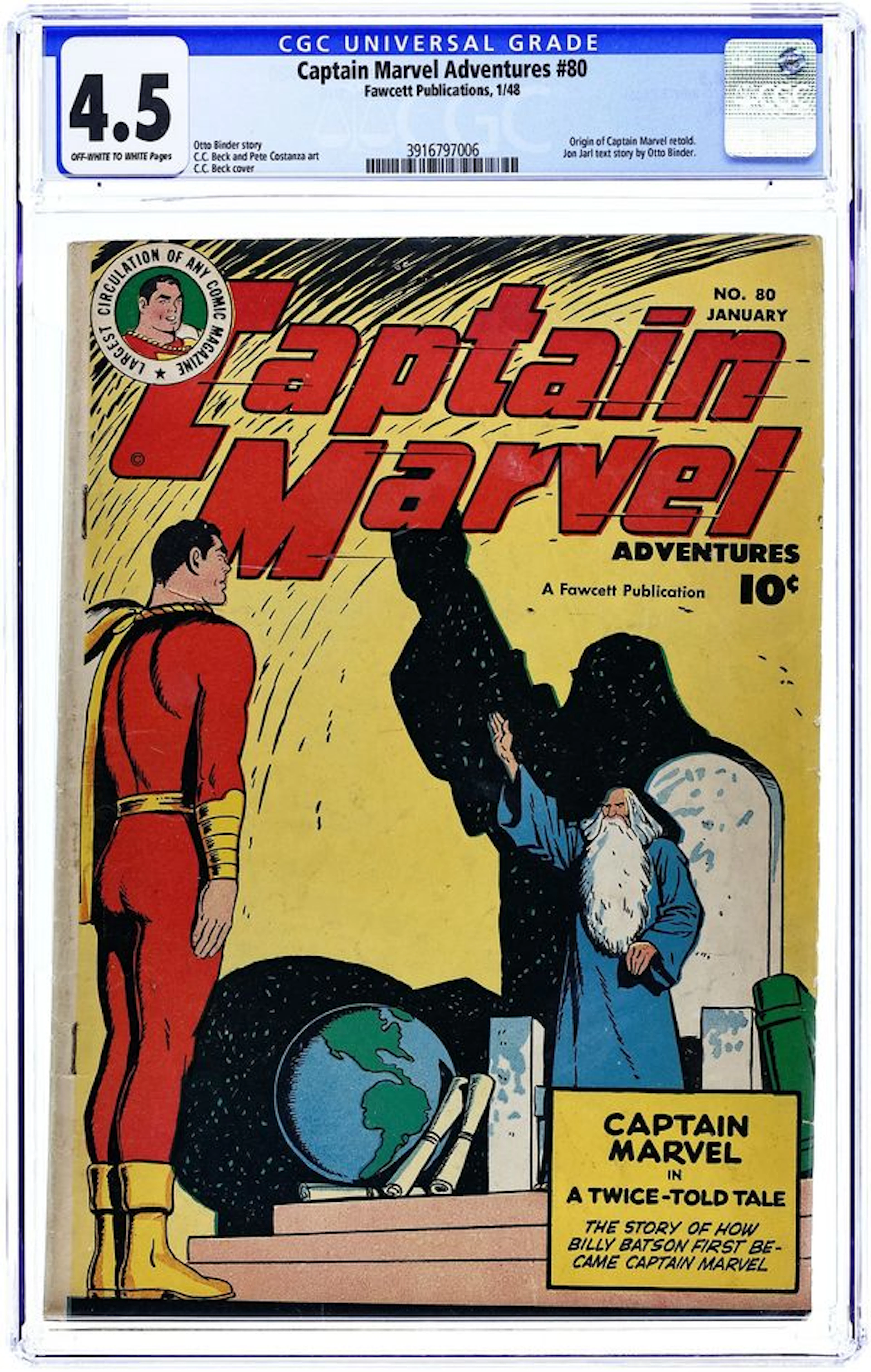 Captain Marvel Adventures (1941-1953 Fawcett) 80 CGC 4.5