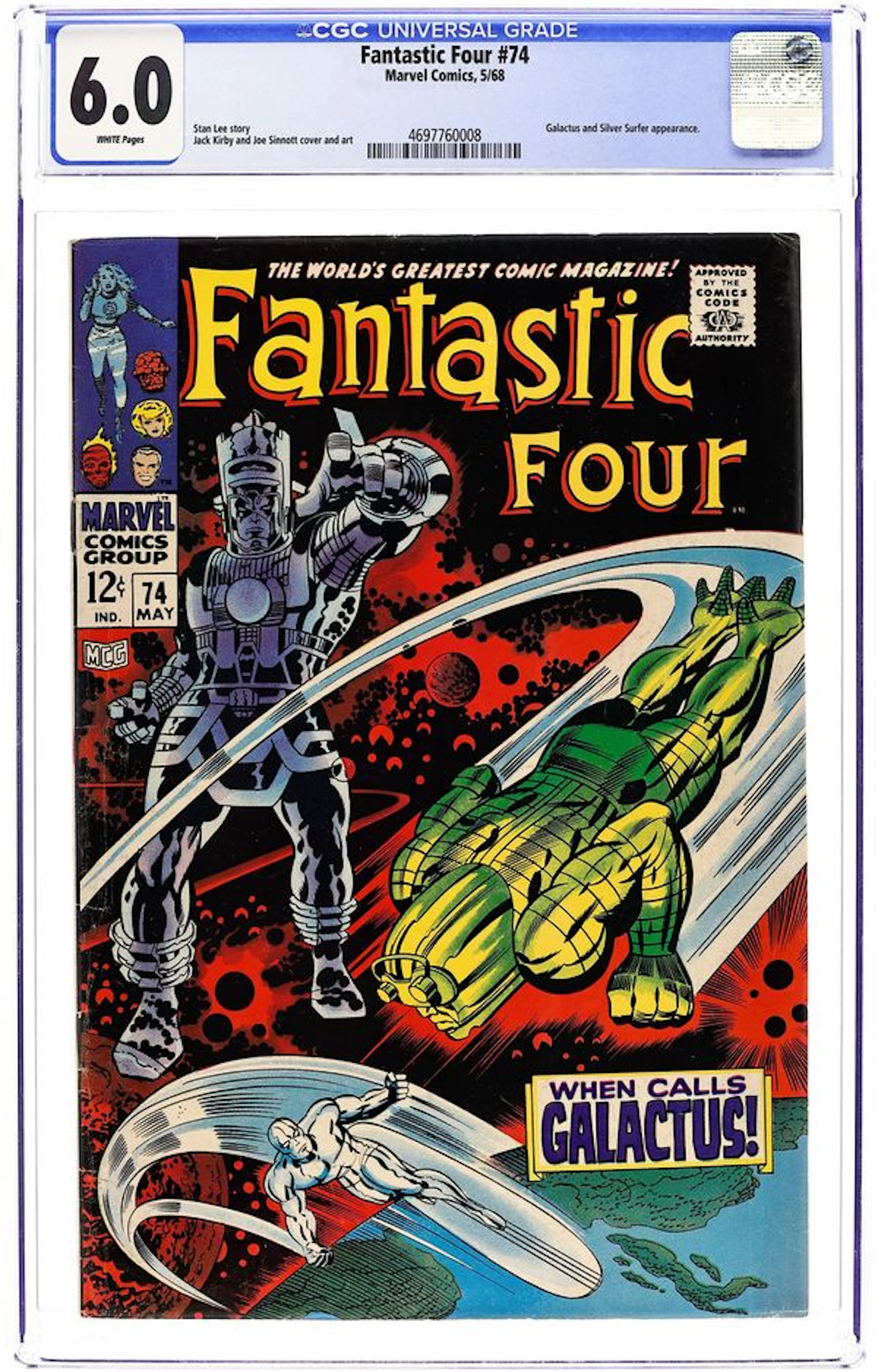 Fantastic Four (1961 1st Series) 74 CGC 6.0