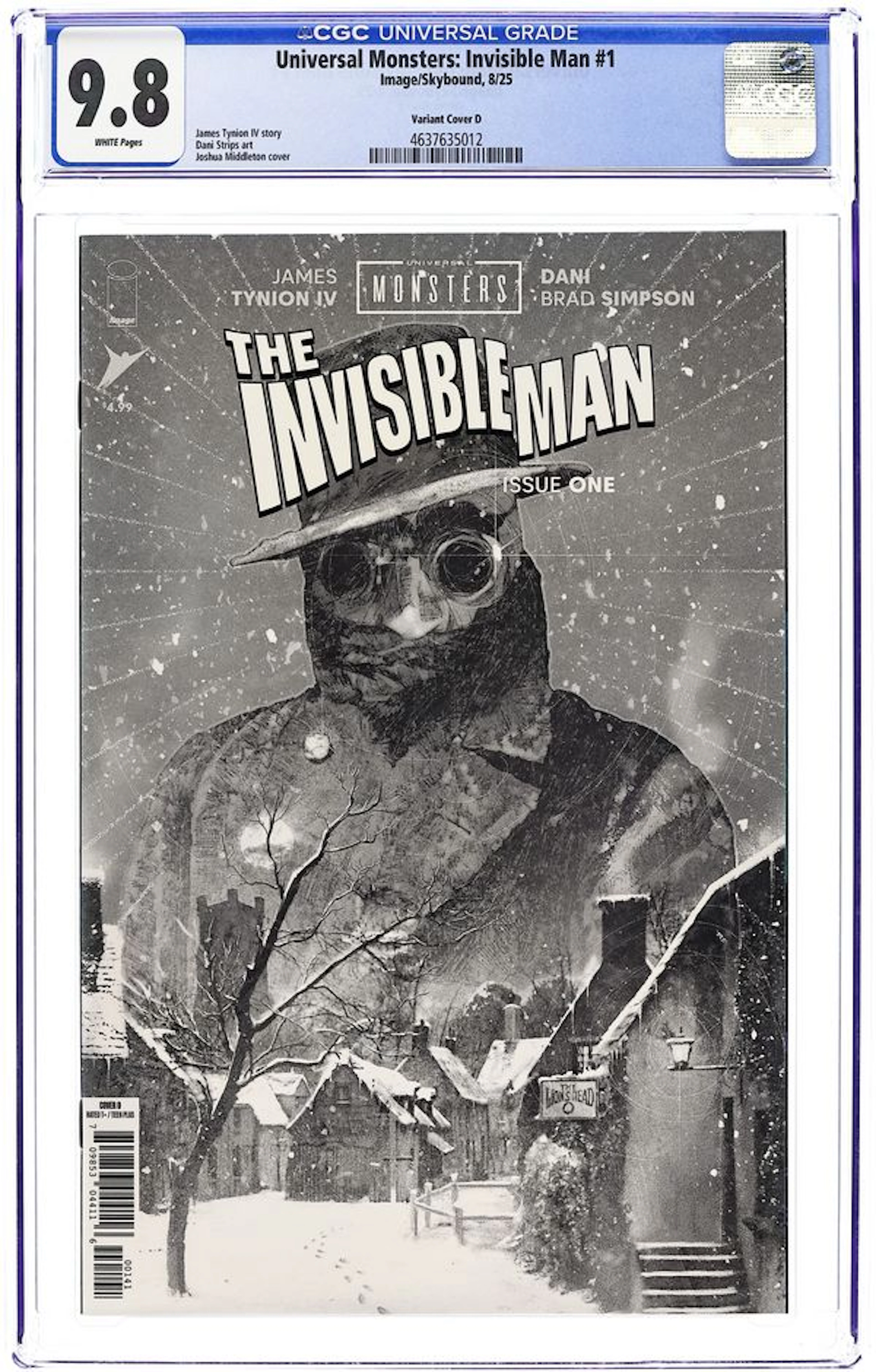 Universal Monsters the Invisible Man (2025 Image) 1D CGC 9.8