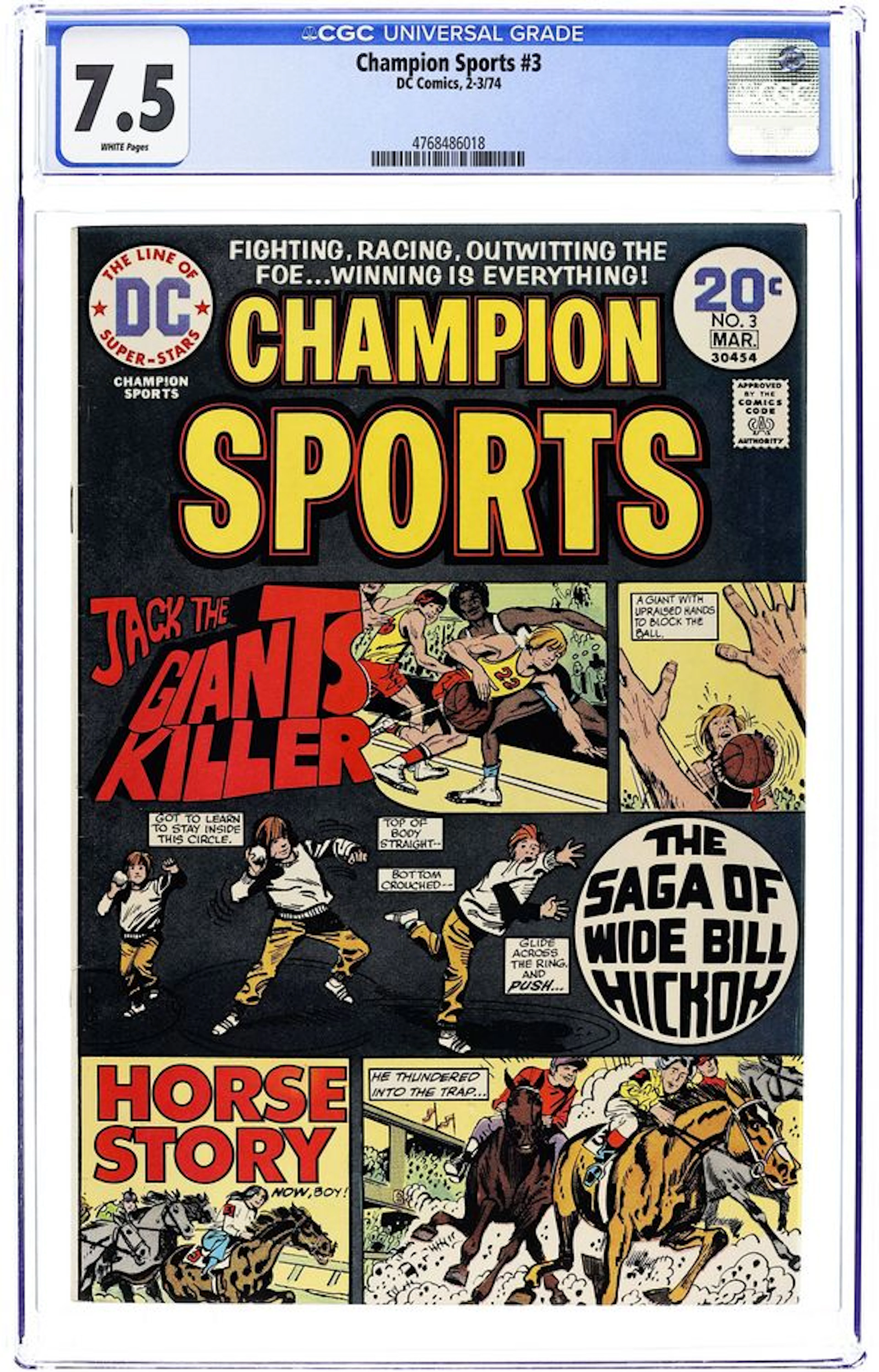 Champion Sports (1973 DC) 3 CGC 7.5