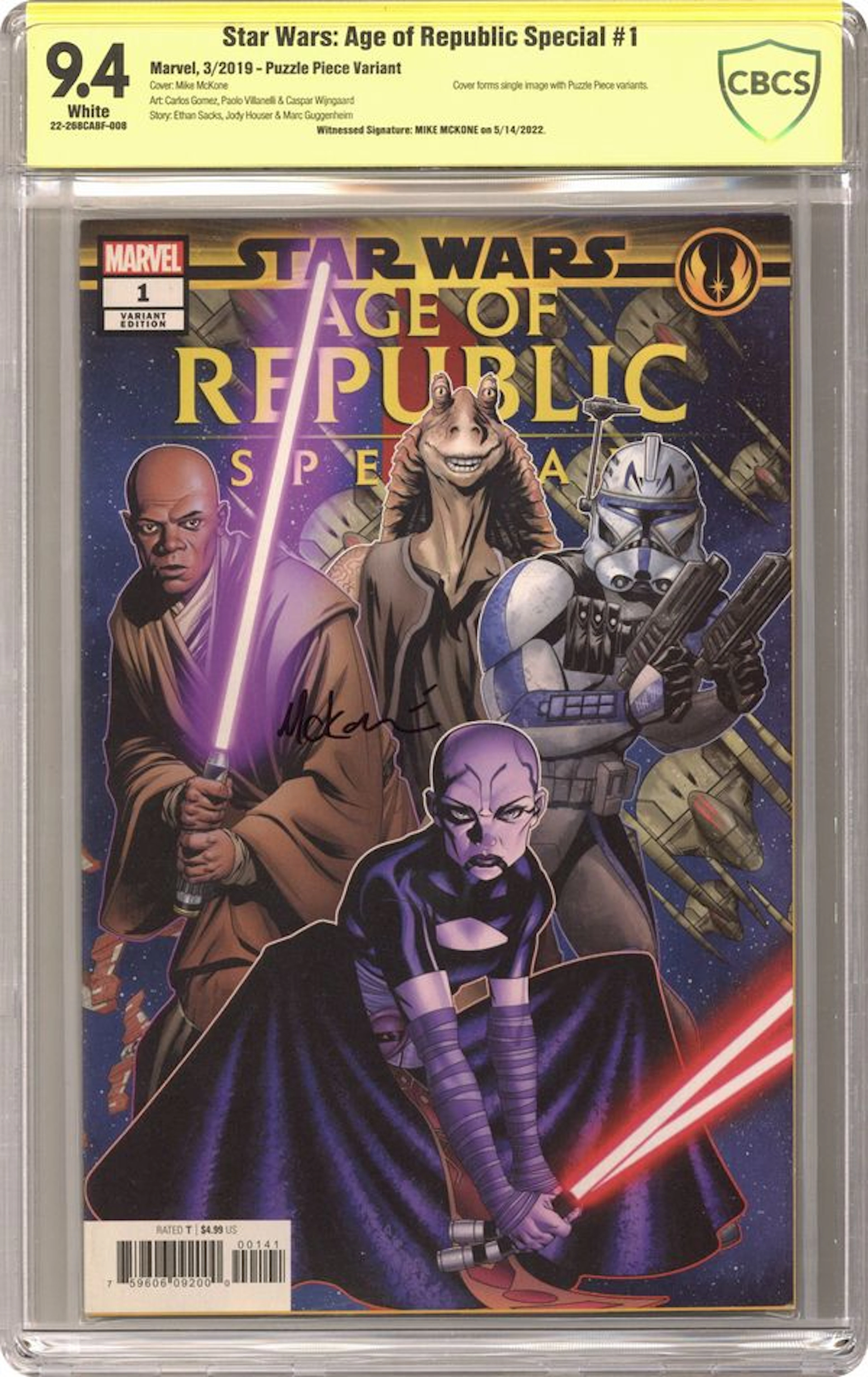 Star Wars Age of Republic Special (2018 Marvel) 1D CBCS 9.4 Witnessed