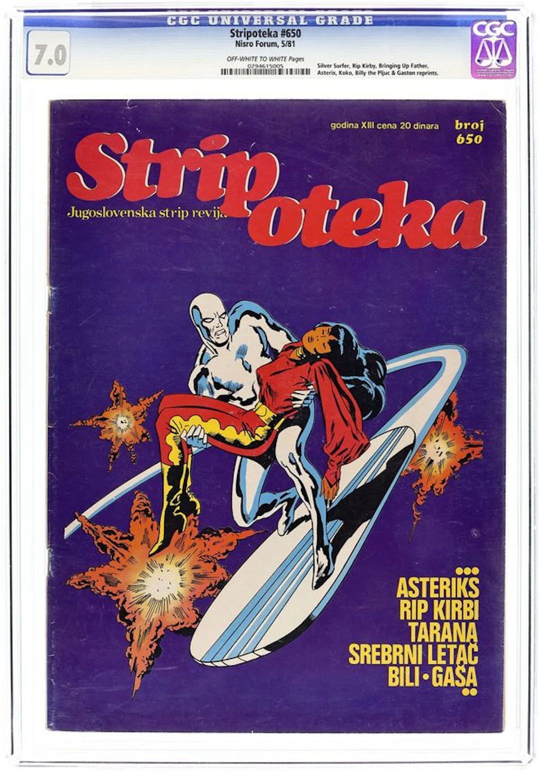 Stripoteka (Yugoslavia 1973 Nisro Forum) 650 CGC 7.0