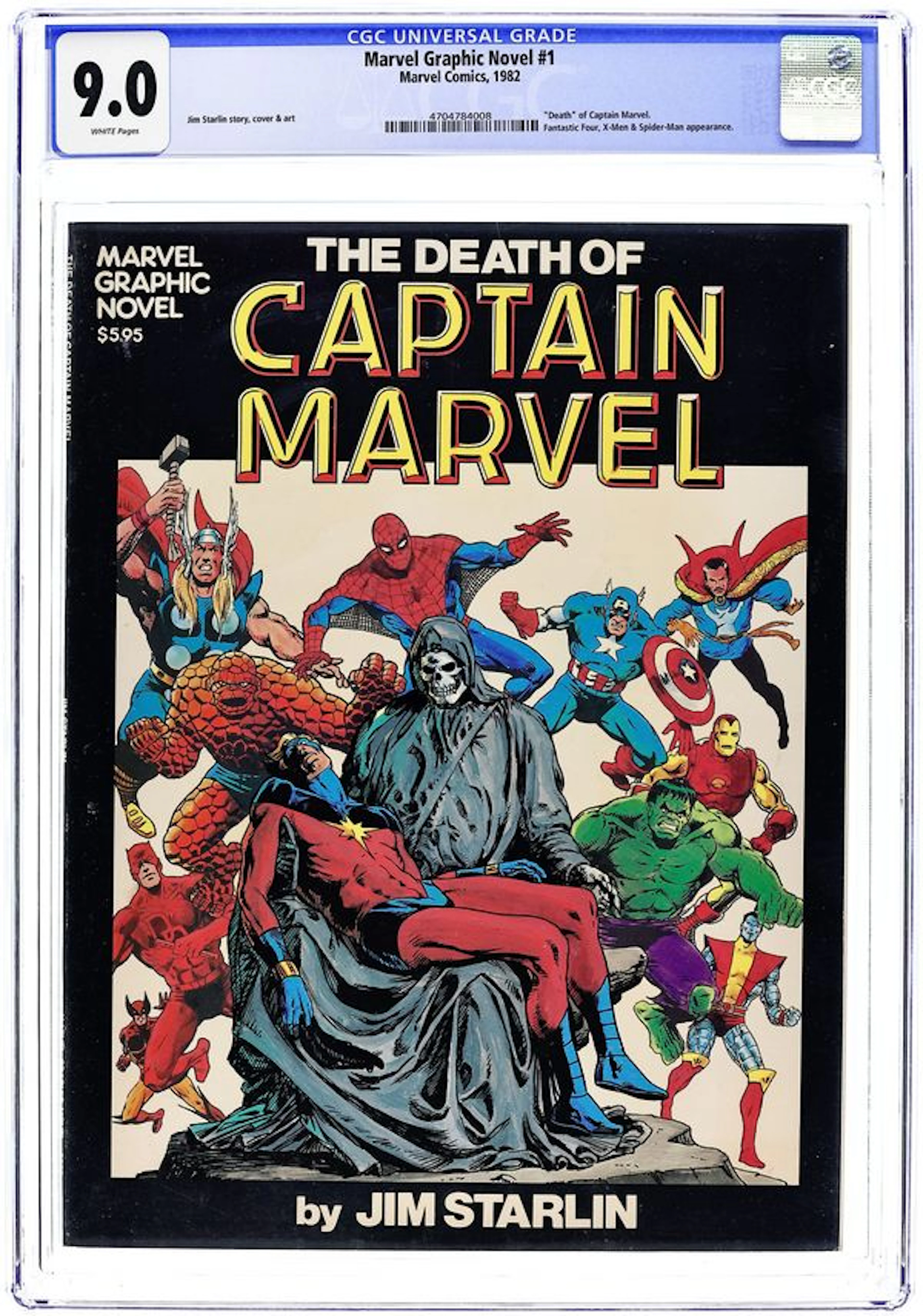 Death of Captain Marvel GN (1982 Marvel Graphic Novel) 1-1ST CGC 9.0