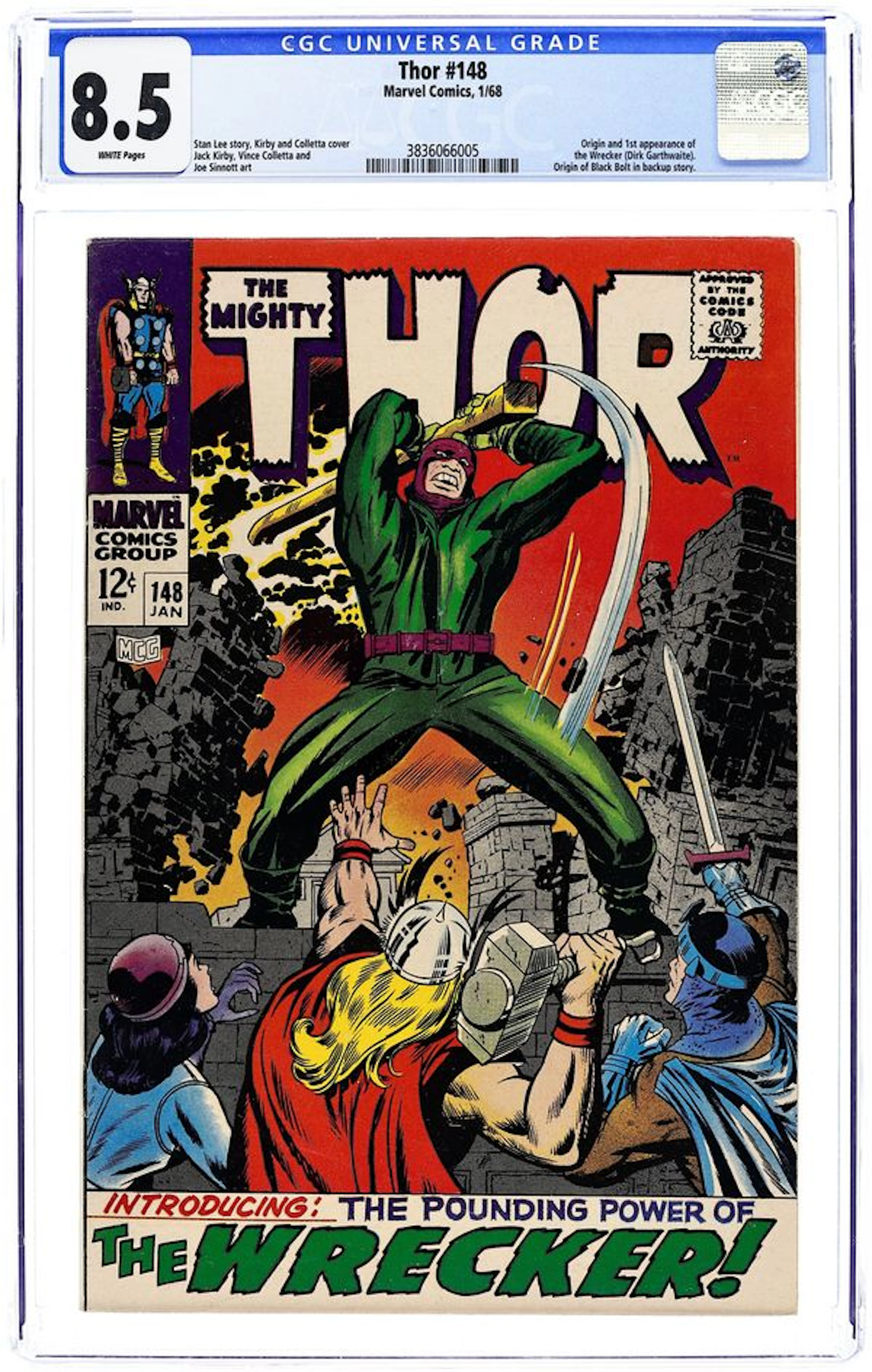 Thor (1962 Marvel 1st Series Journey Into Mystery) 148 CGC 8.5