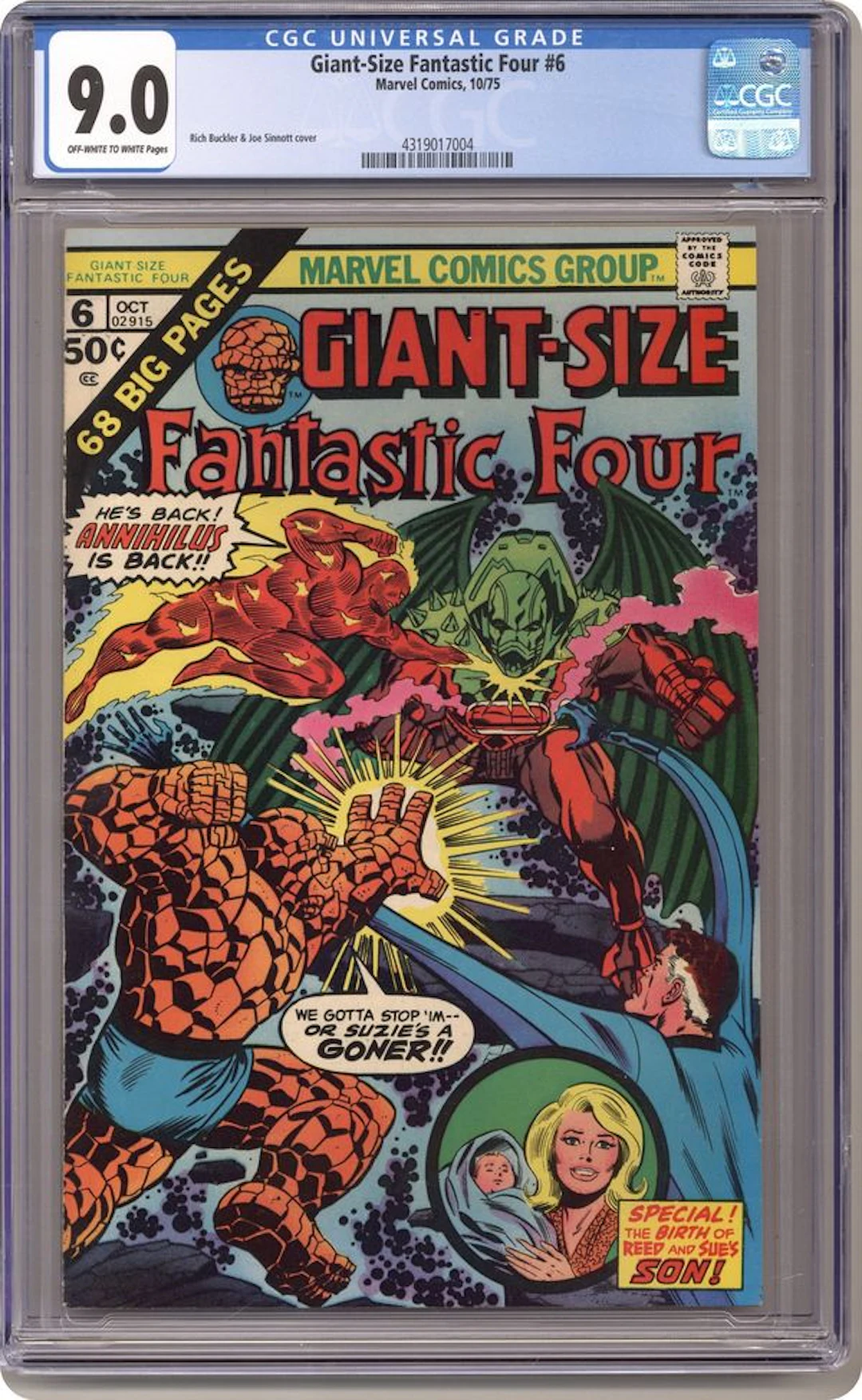 Giant Size Fantastic Four (1974) 6 CGC 9.0