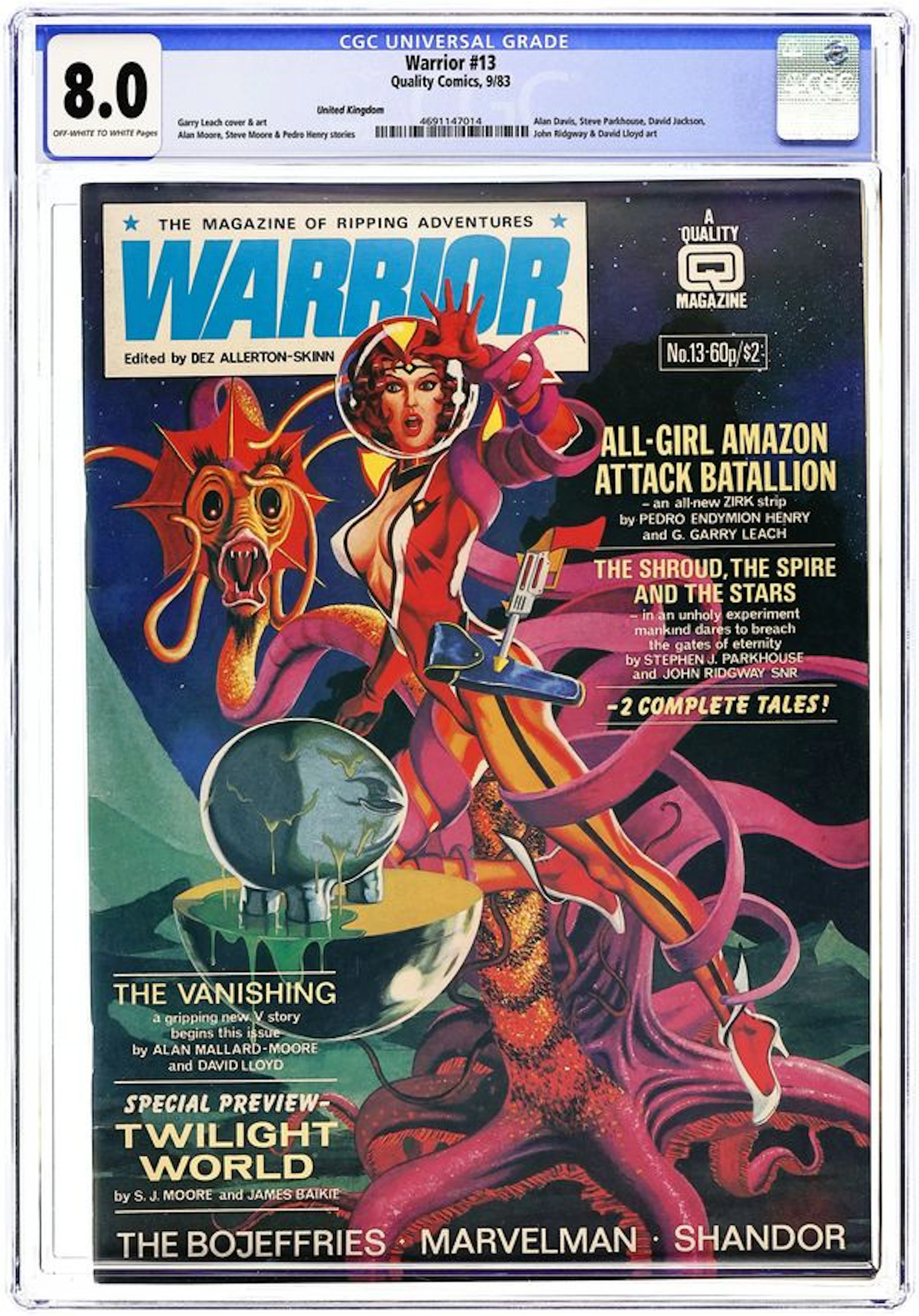Warrior (UK 1982 Quality) 13 CGC 8.0