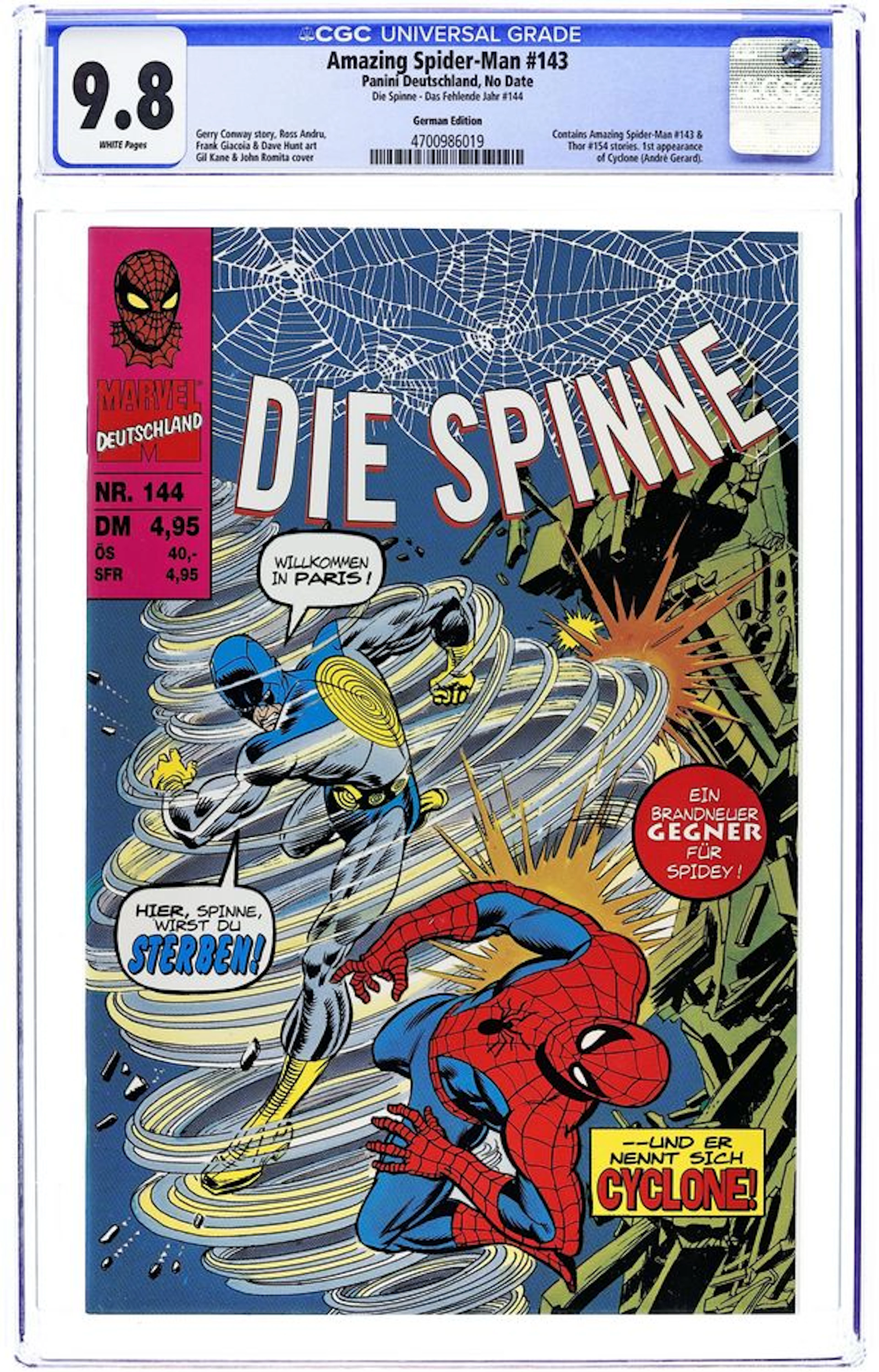 Die Spinne Das Fehlende Jahr (German 1998 Marvel Deutschland/Panini)