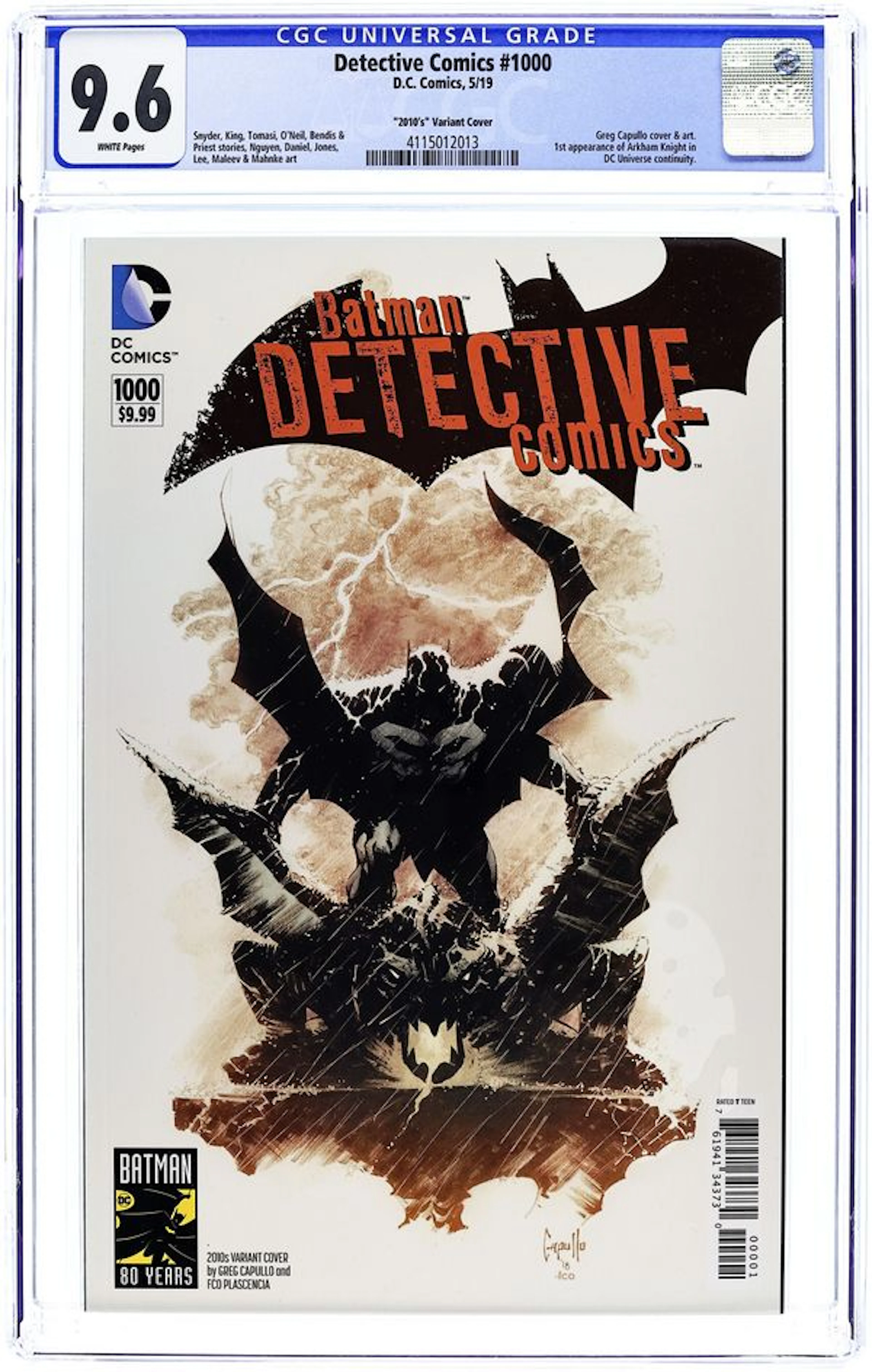 Detective Comics (2016 3rd Series) 1000J CGC 9.6