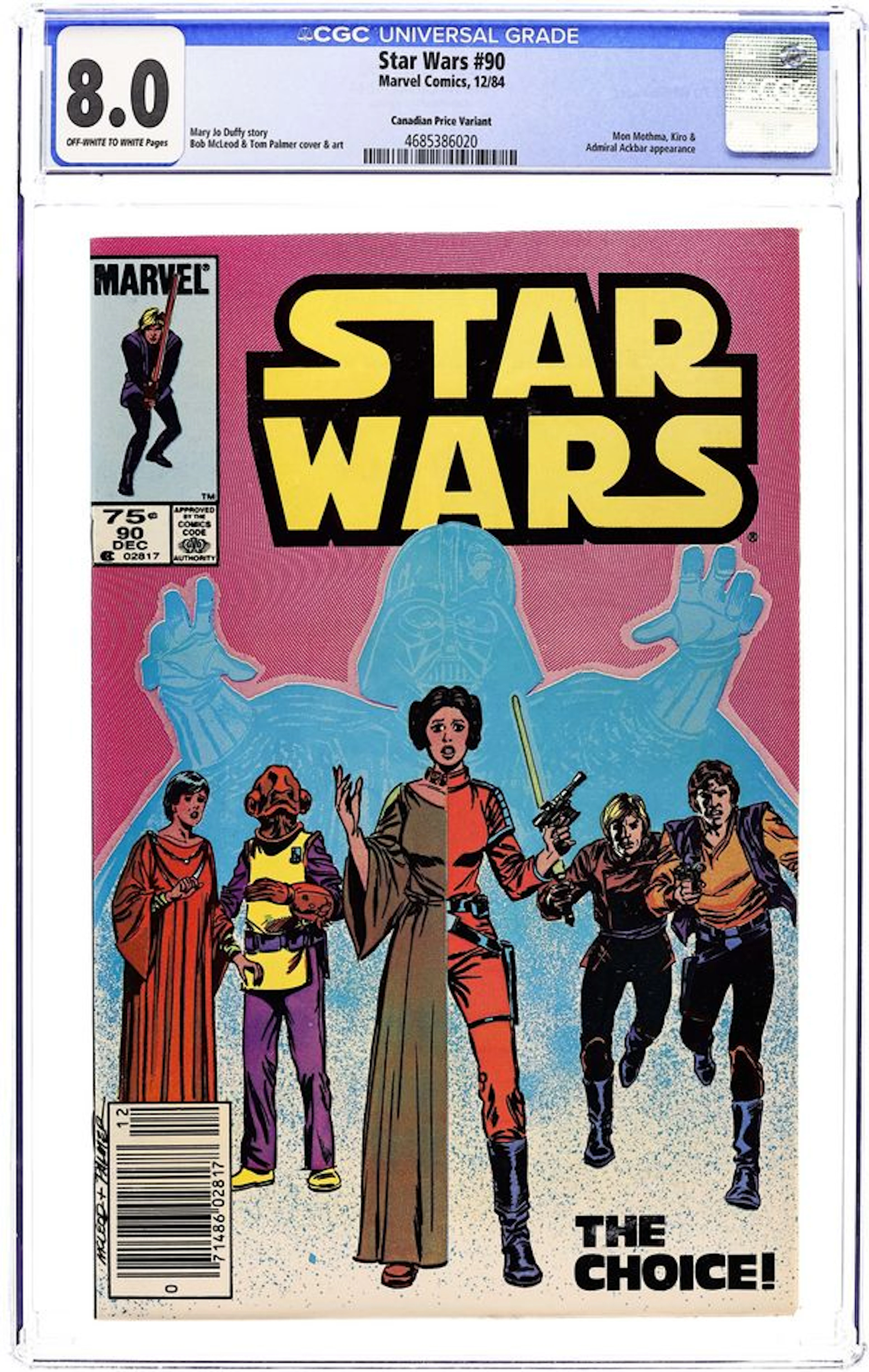 Star Wars (1977 Marvel) Canadian Price Variant 90 CGC 8.0