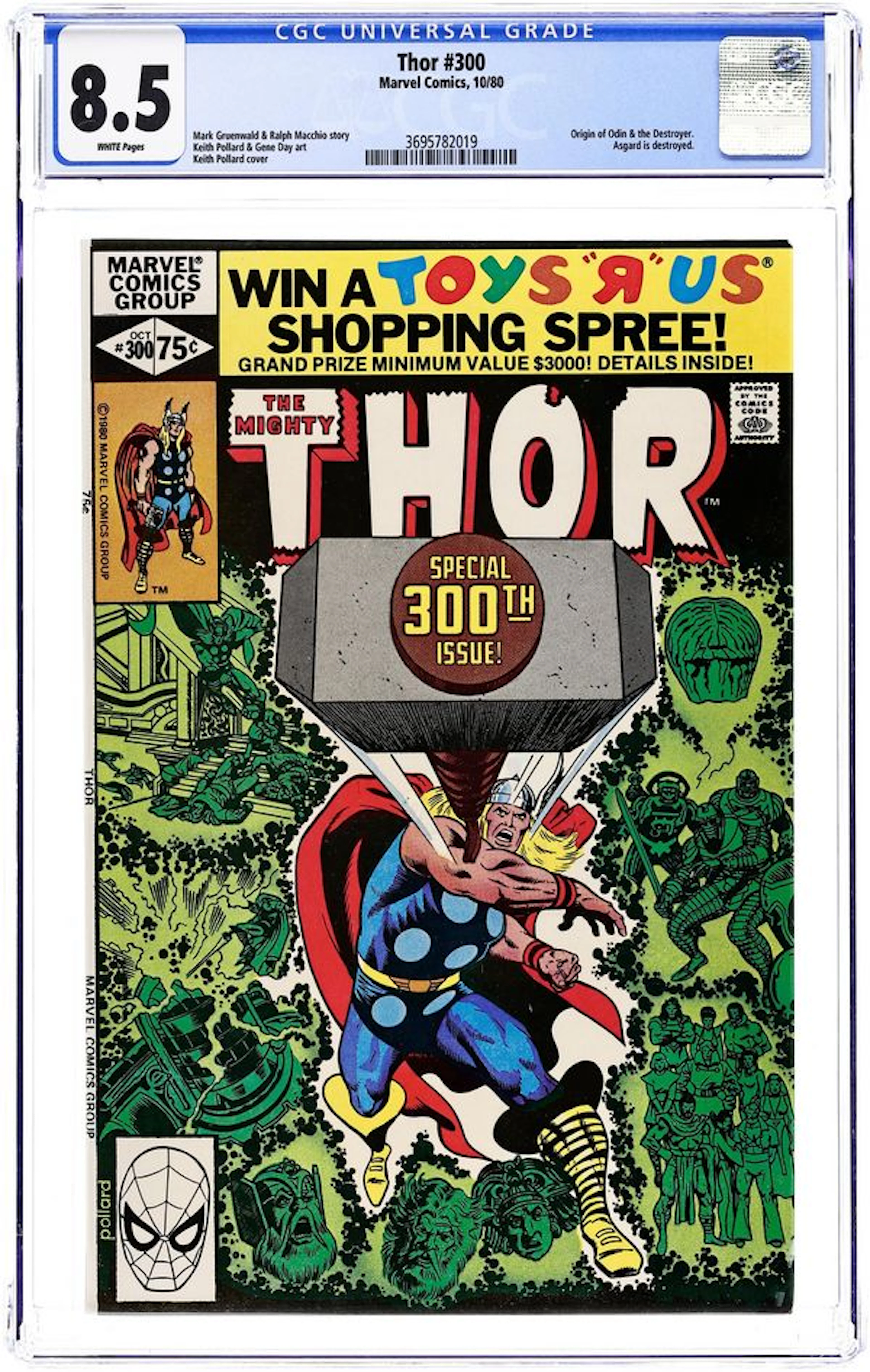 Thor (1962 Marvel 1st Series Journey Into Mystery) 300D CGC 8.5