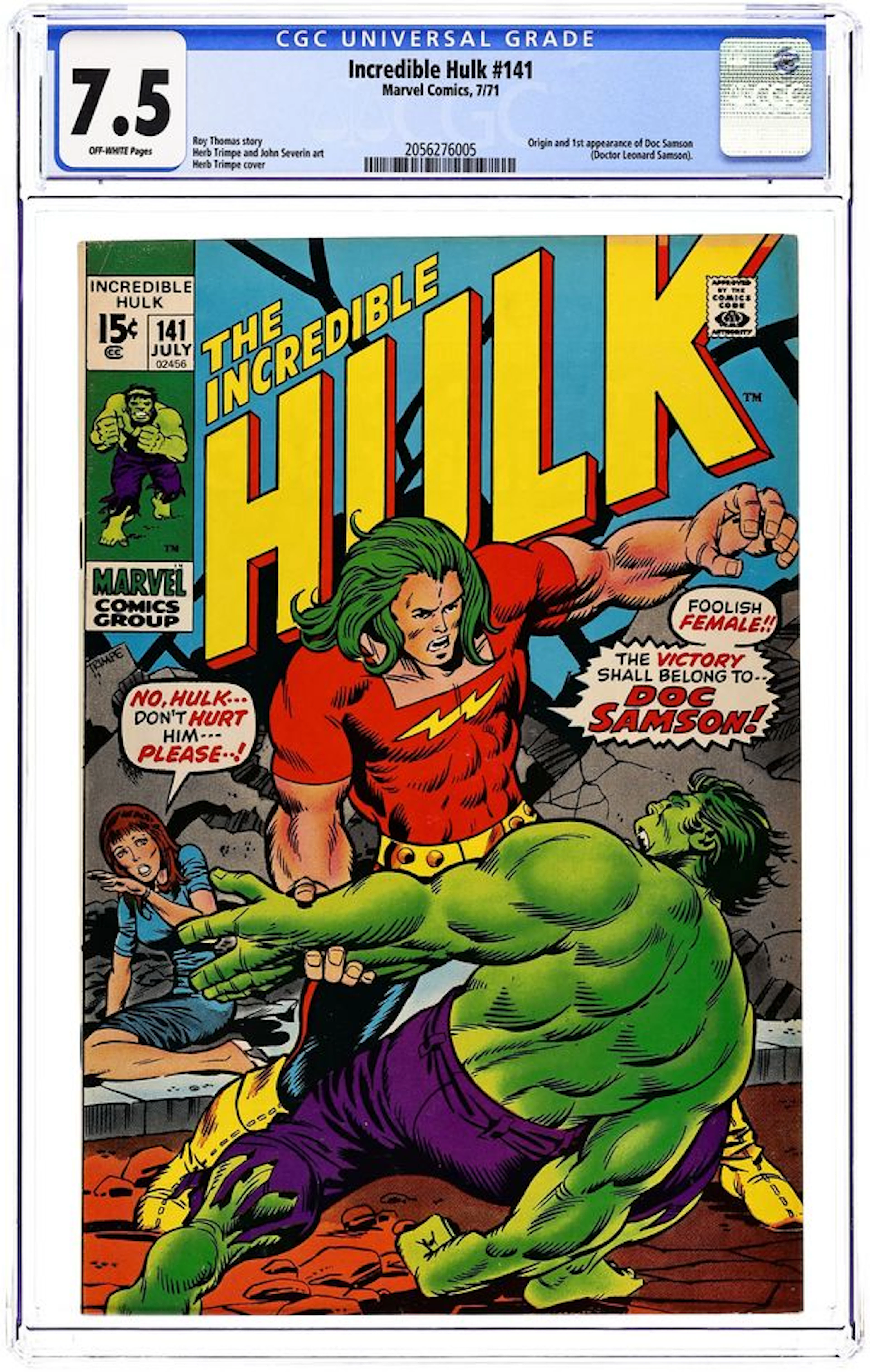 Incredible Hulk (1962 Marvel 1st Series) 141 CGC 7.5
