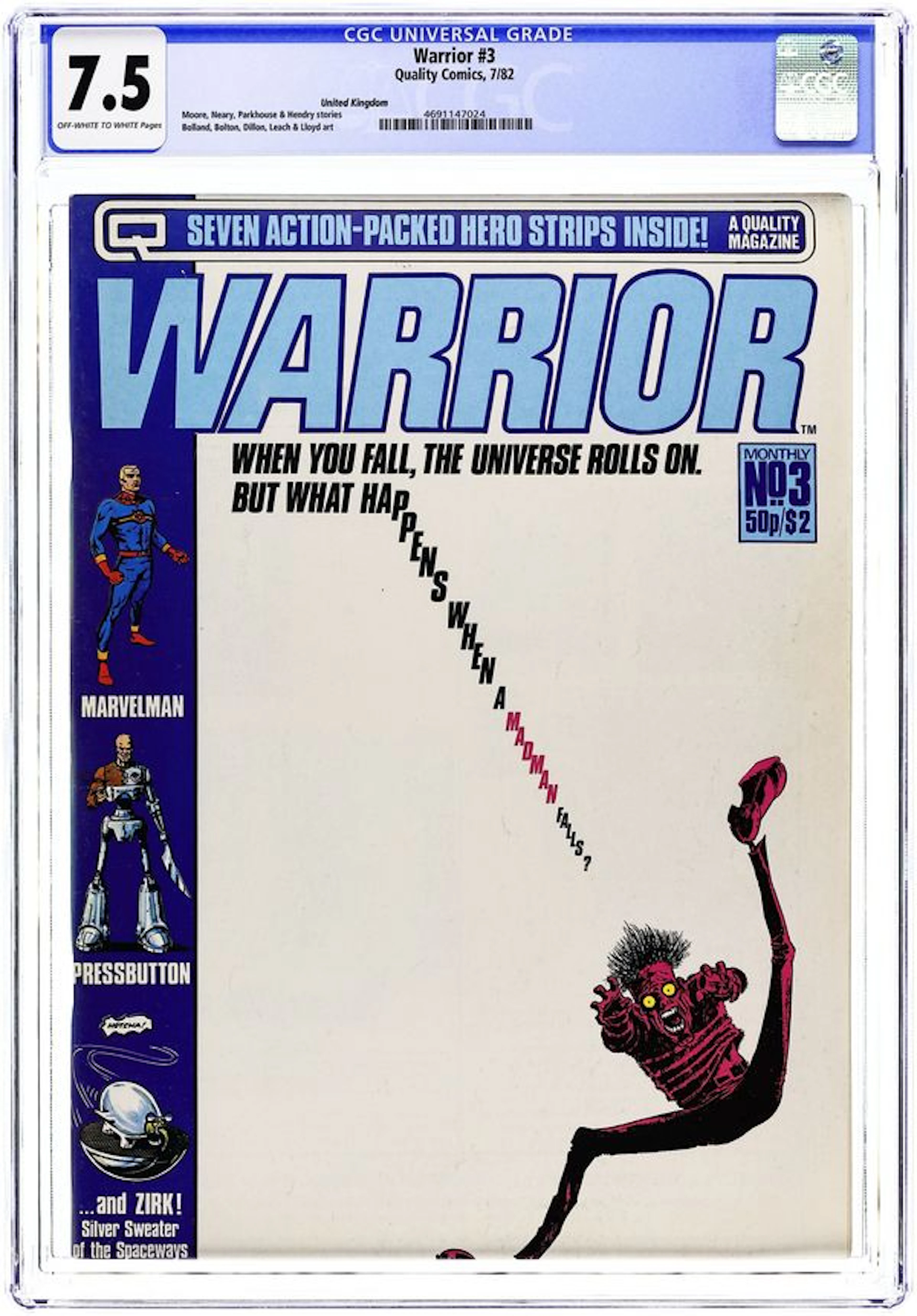 Warrior (UK 1982 Quality) 3 CGC 7.5