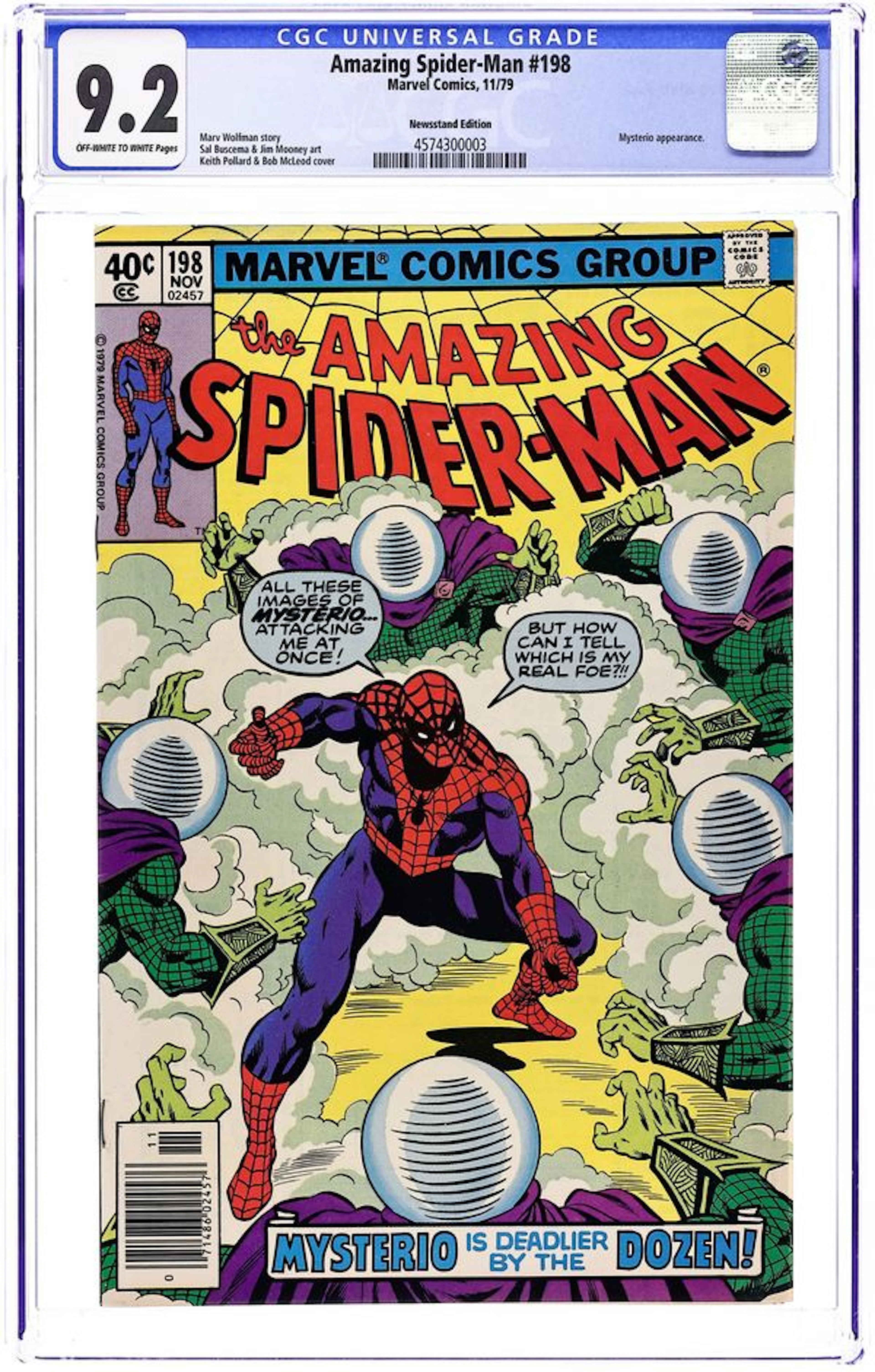 Amazing Spider-Man (1963 1st Series) 198N CGC 9.2
