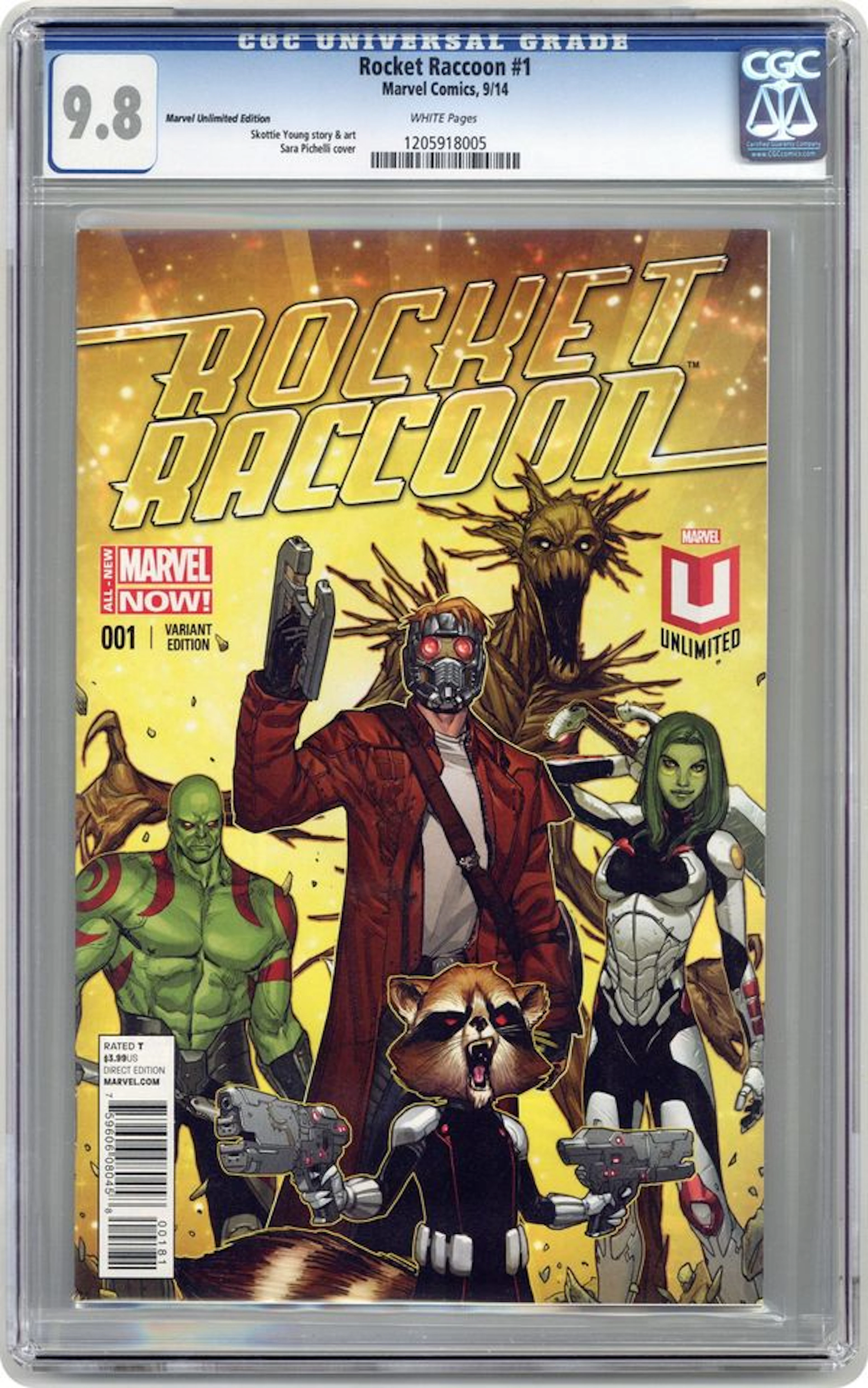 Rocket Raccoon (2014 2nd Series) 1K CGC 9.8