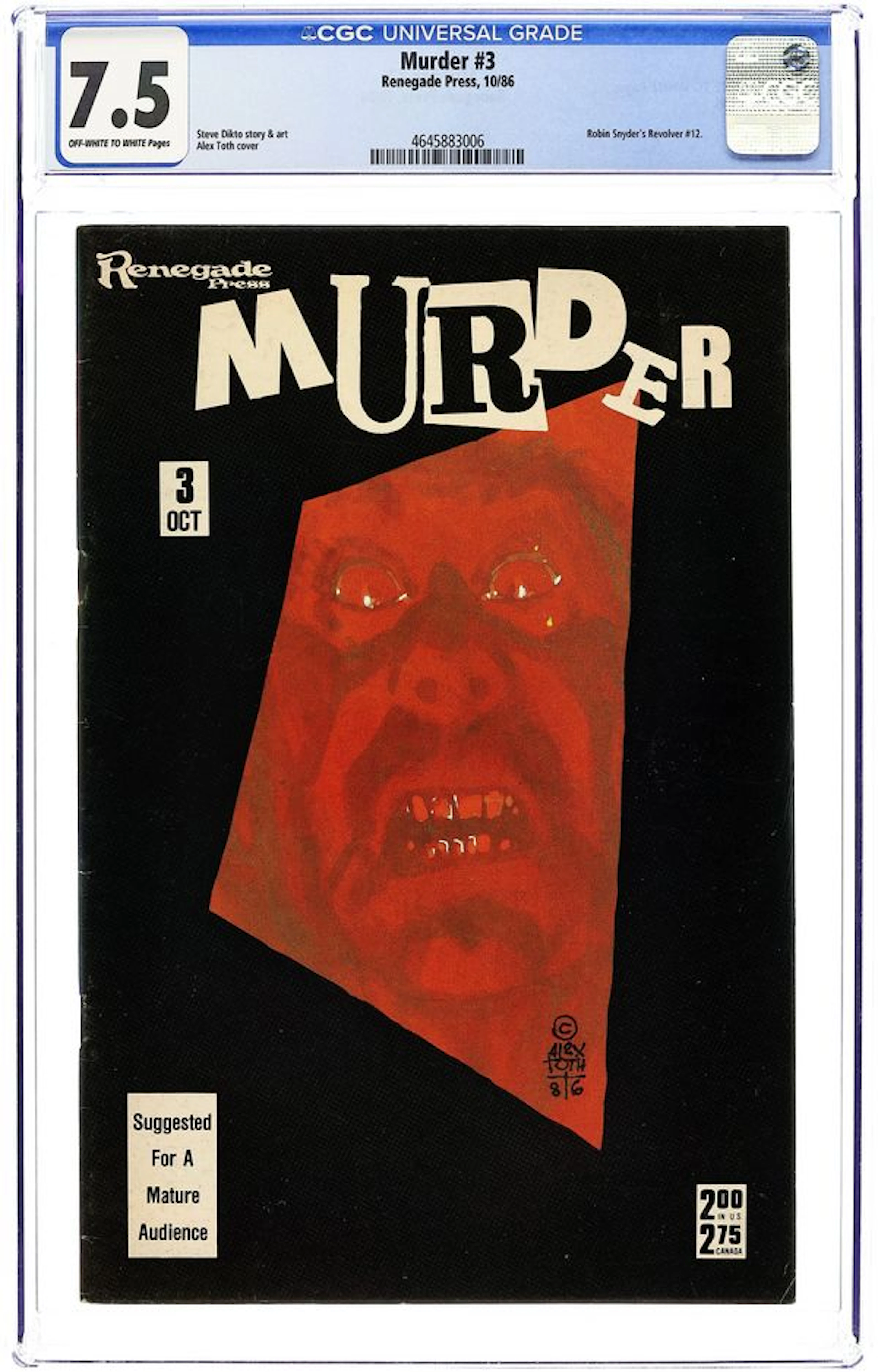 Murder (1986) 3 CGC 7.5