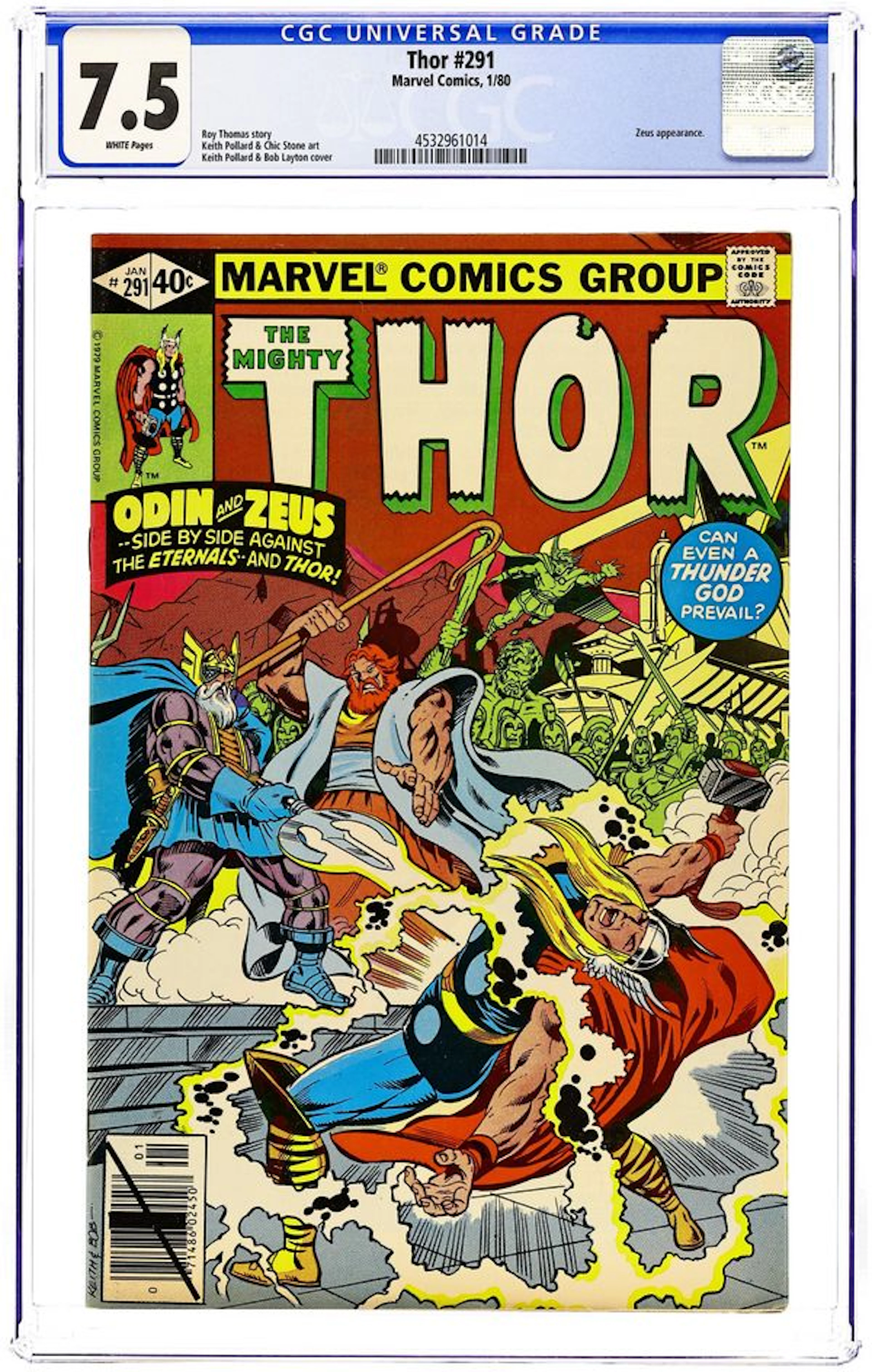 Thor (1962 Marvel 1st Series Journey Into Mystery) 291 CGC 7.5