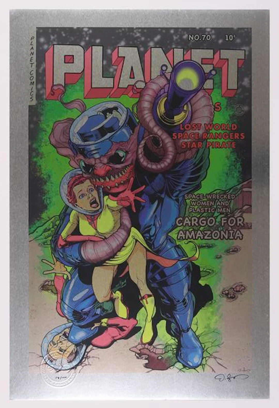 Planet Comics Cover Style Signed Print by Jaime Coker