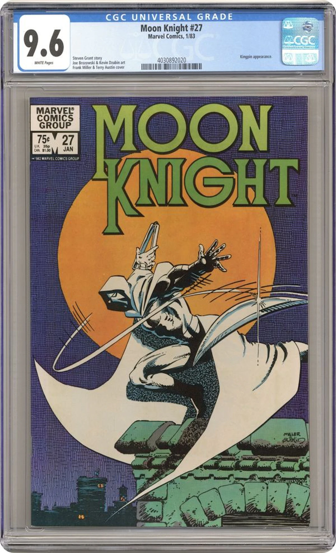 Moon Knight (1980 1st Series) 27 CGC 9.6