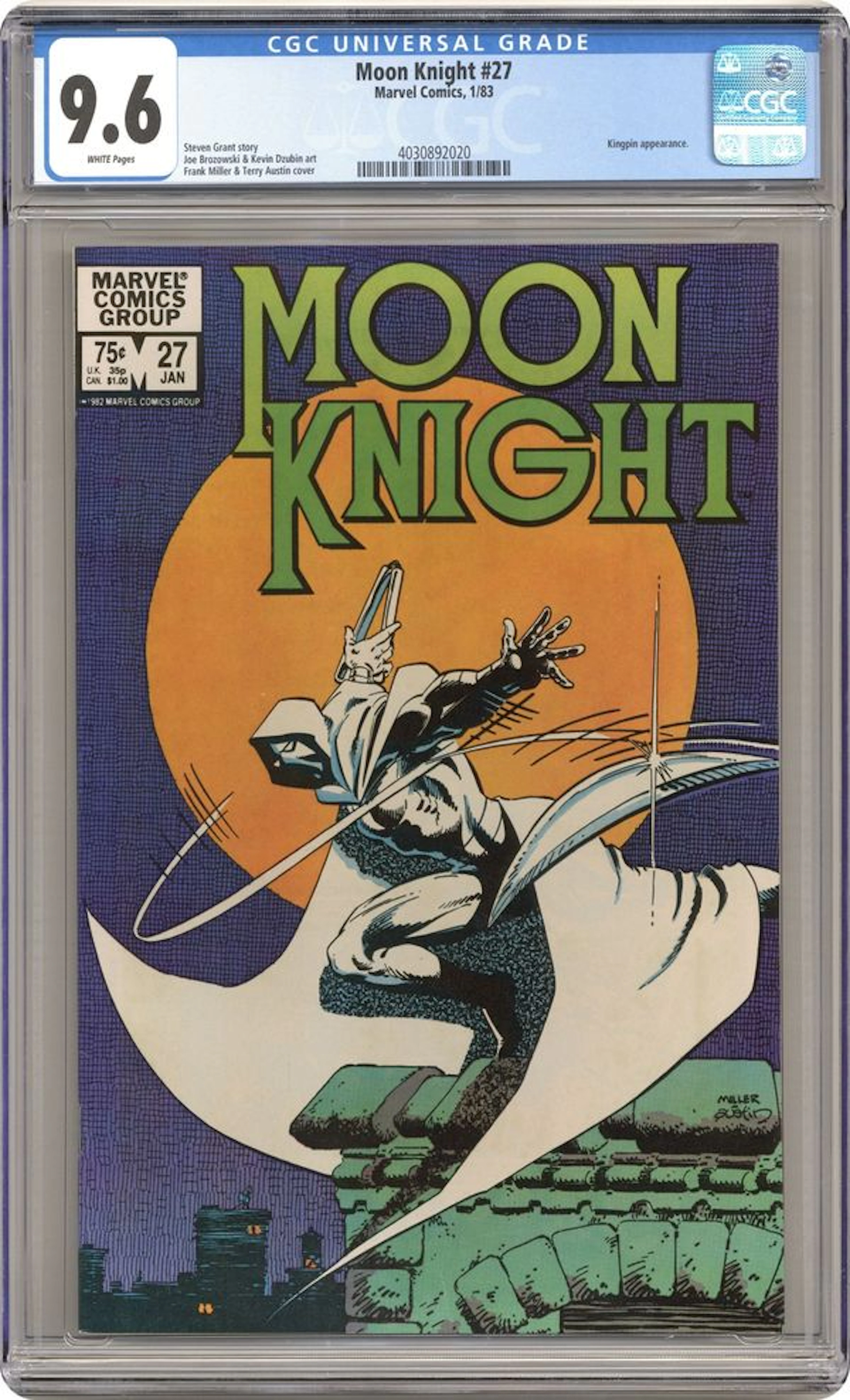 Moon Knight (1980 1st Series) 27 CGC 9.6