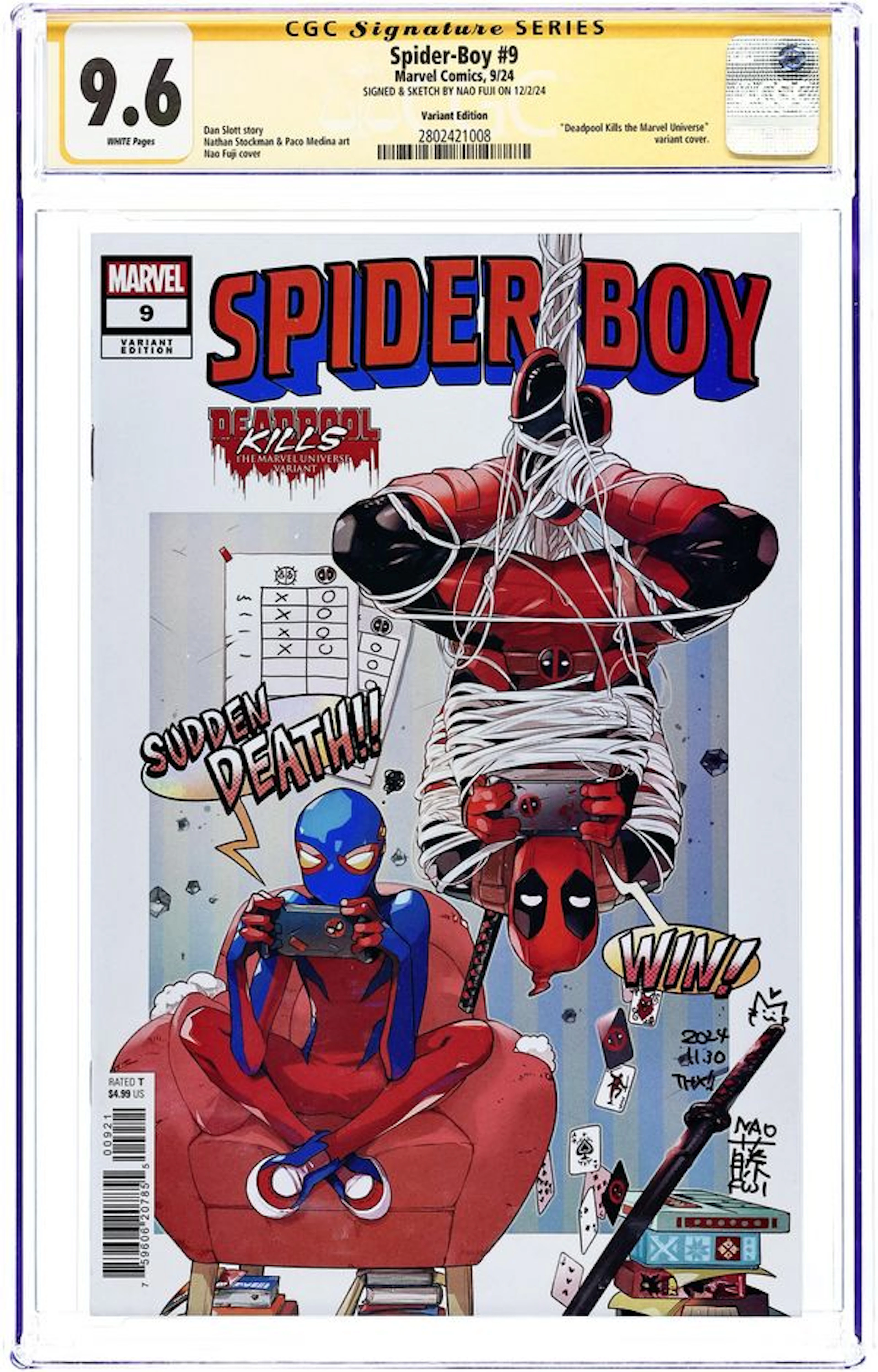 Spider-Boy (2024 Marvel) 9B CGC 9.6 SS Fuji