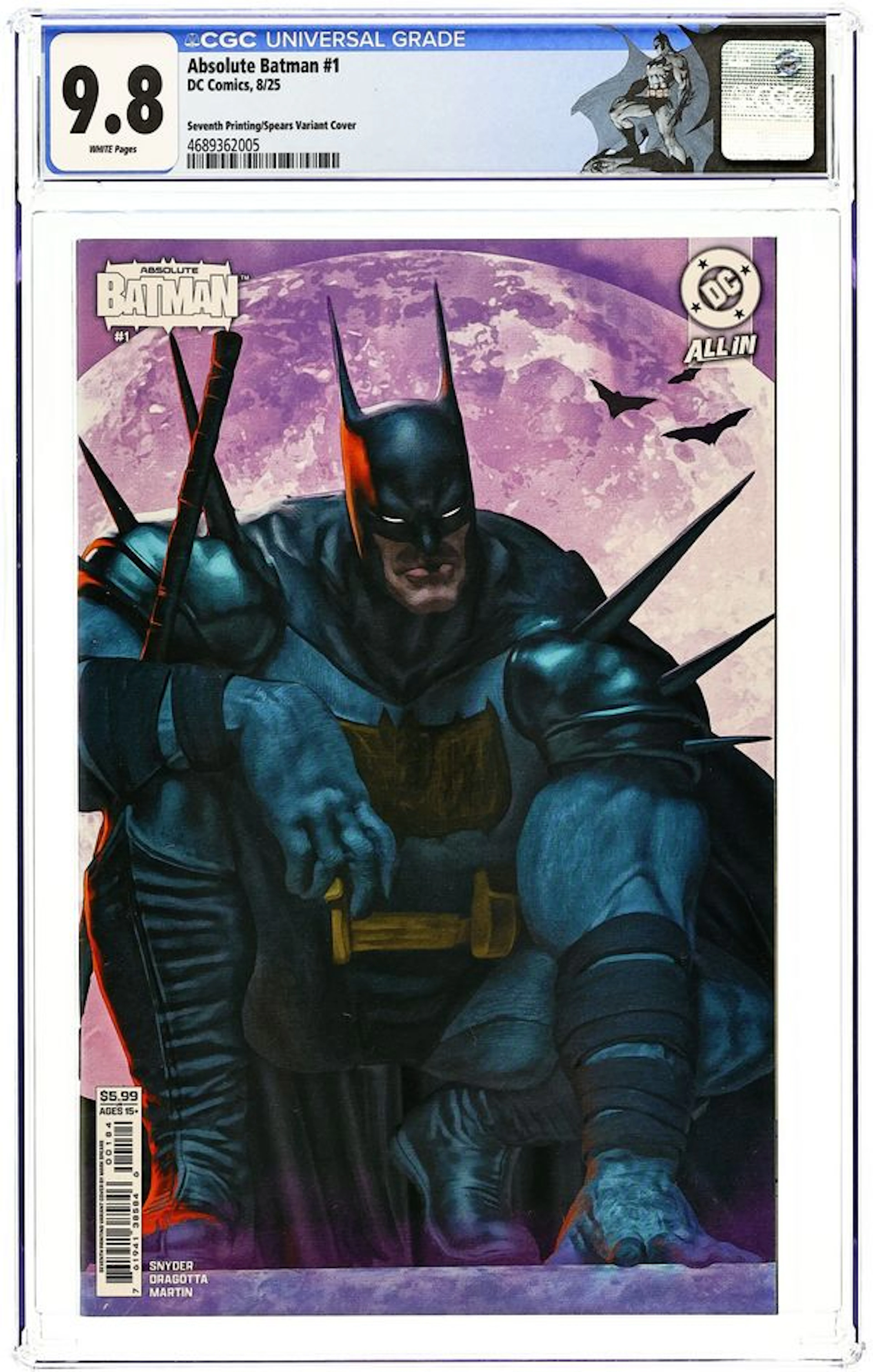 Absolute Batman (2024 DC) 1ZE CGC 9.8