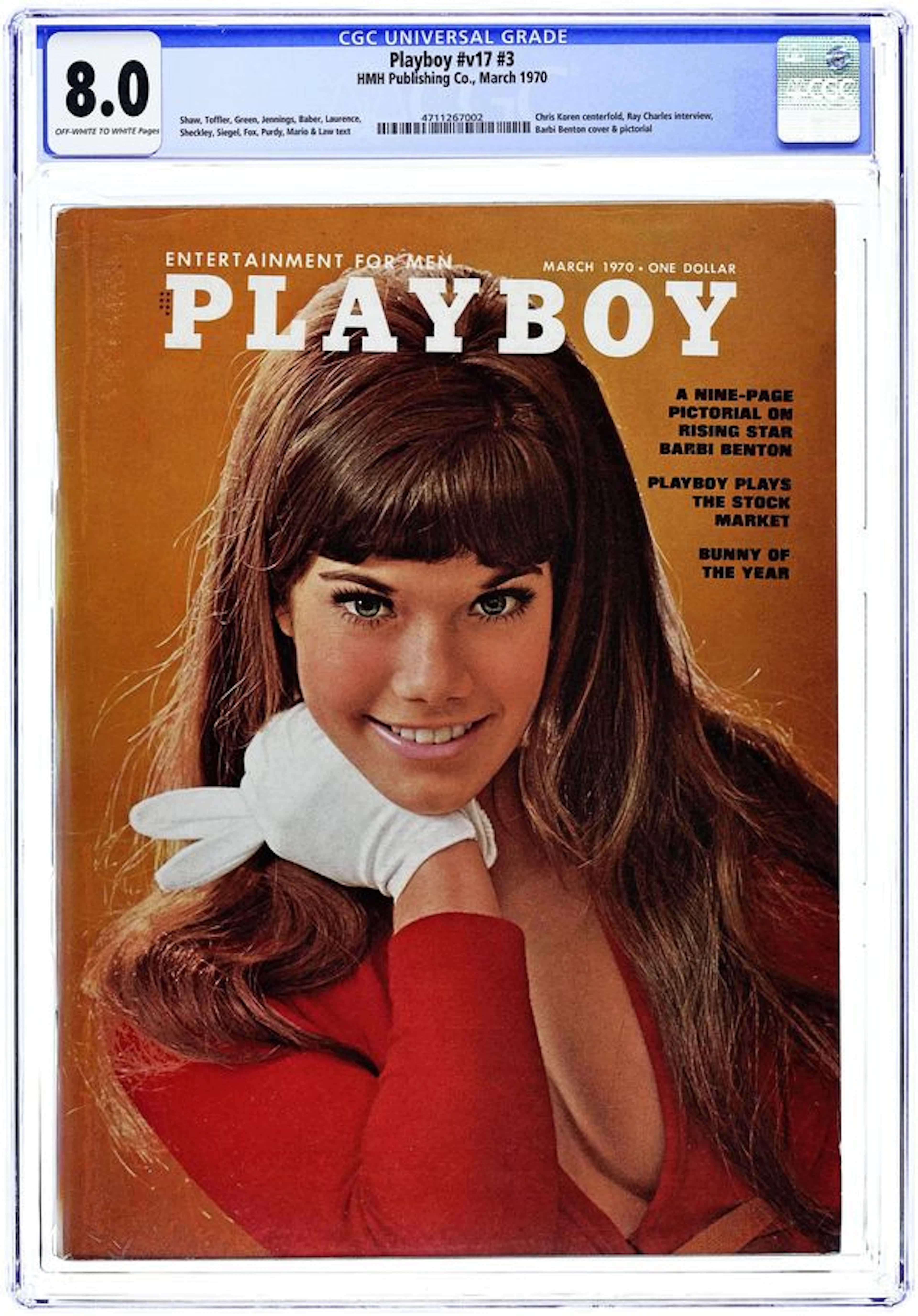 Playboy Magazine (1953-Present HMH Publishing) Vol. 17 #3 CGC 8.0