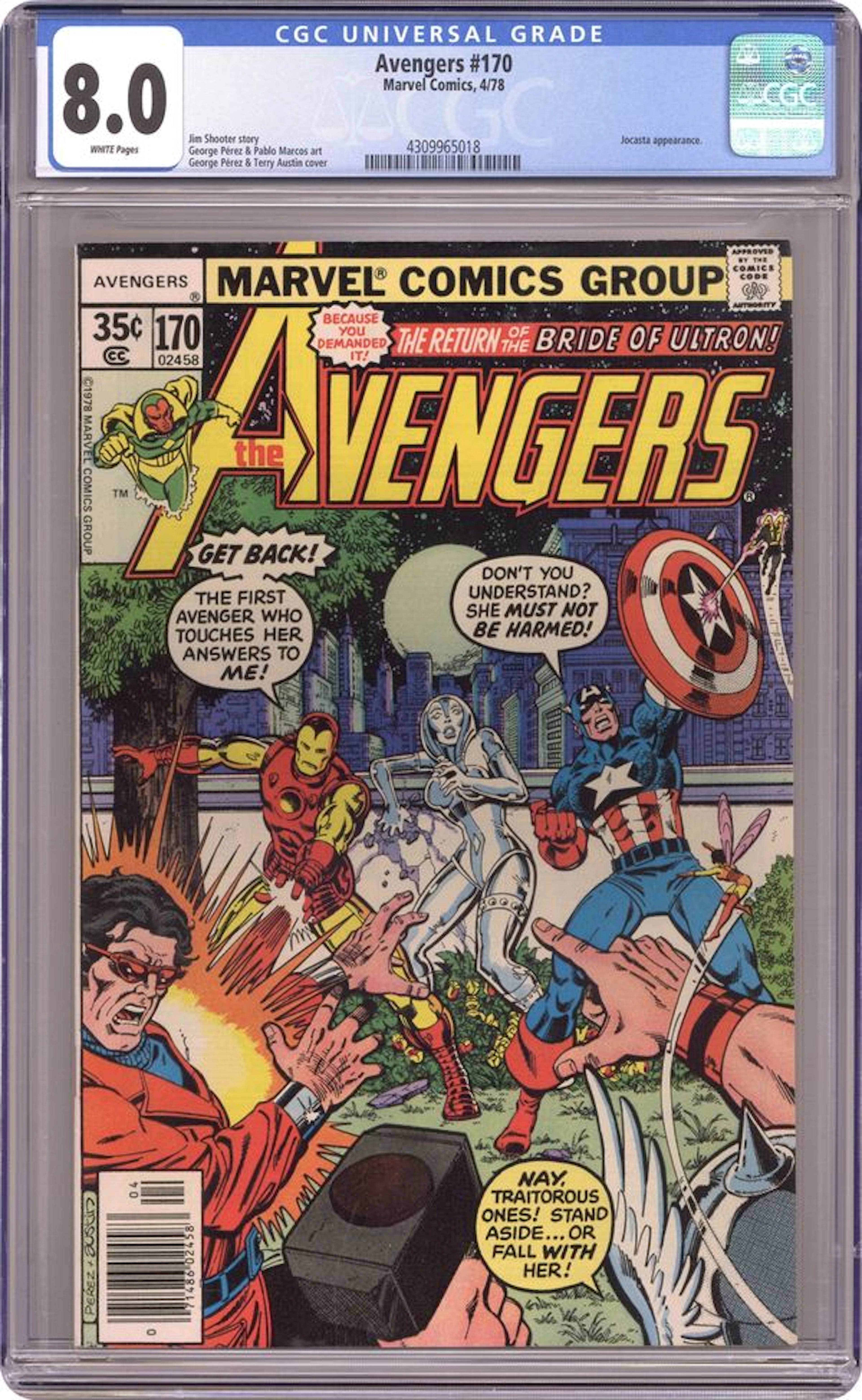 Avengers (1963 1st Series) 170 CGC 8.0