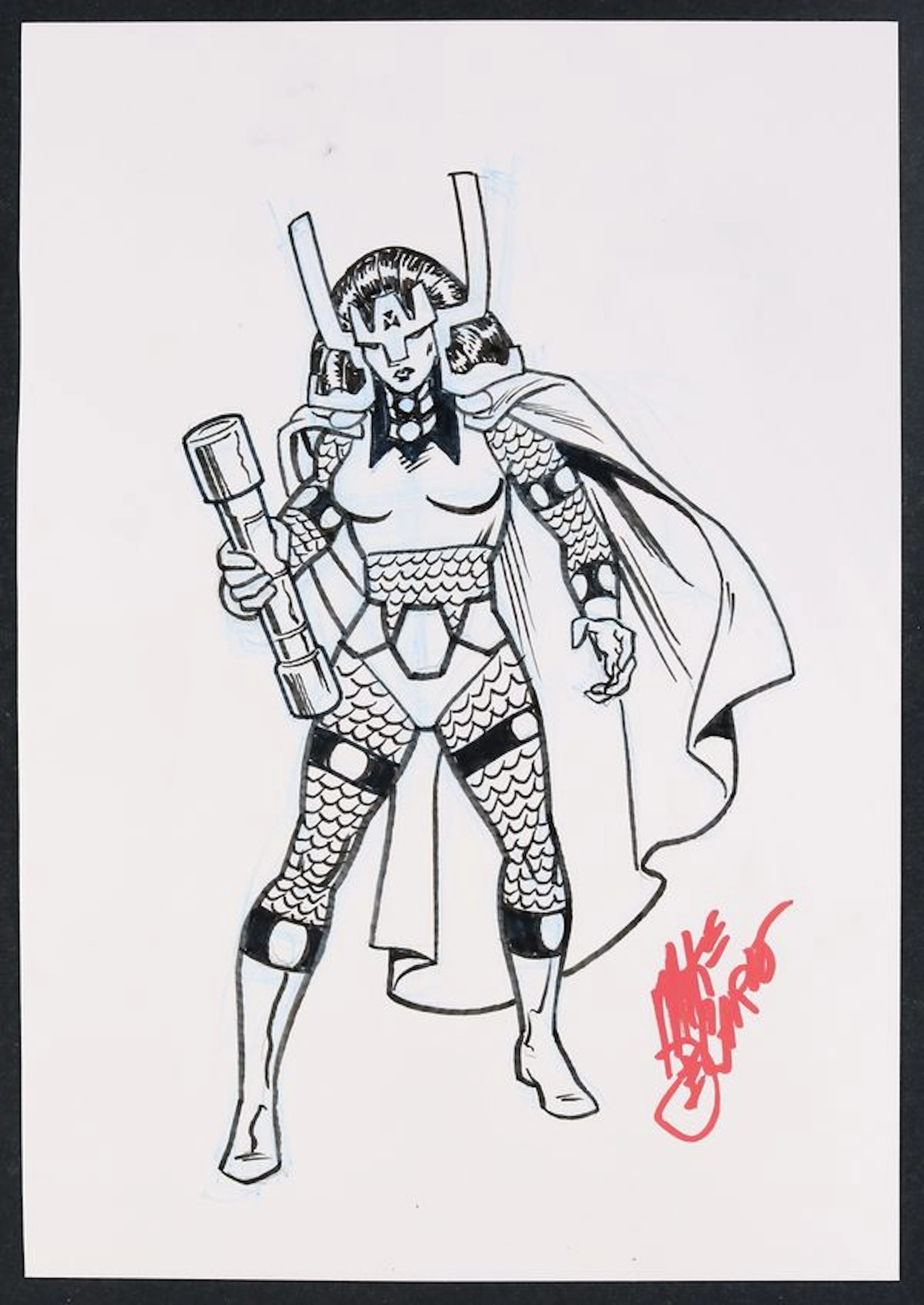Big Barda Sketch by Mike DeCarlo