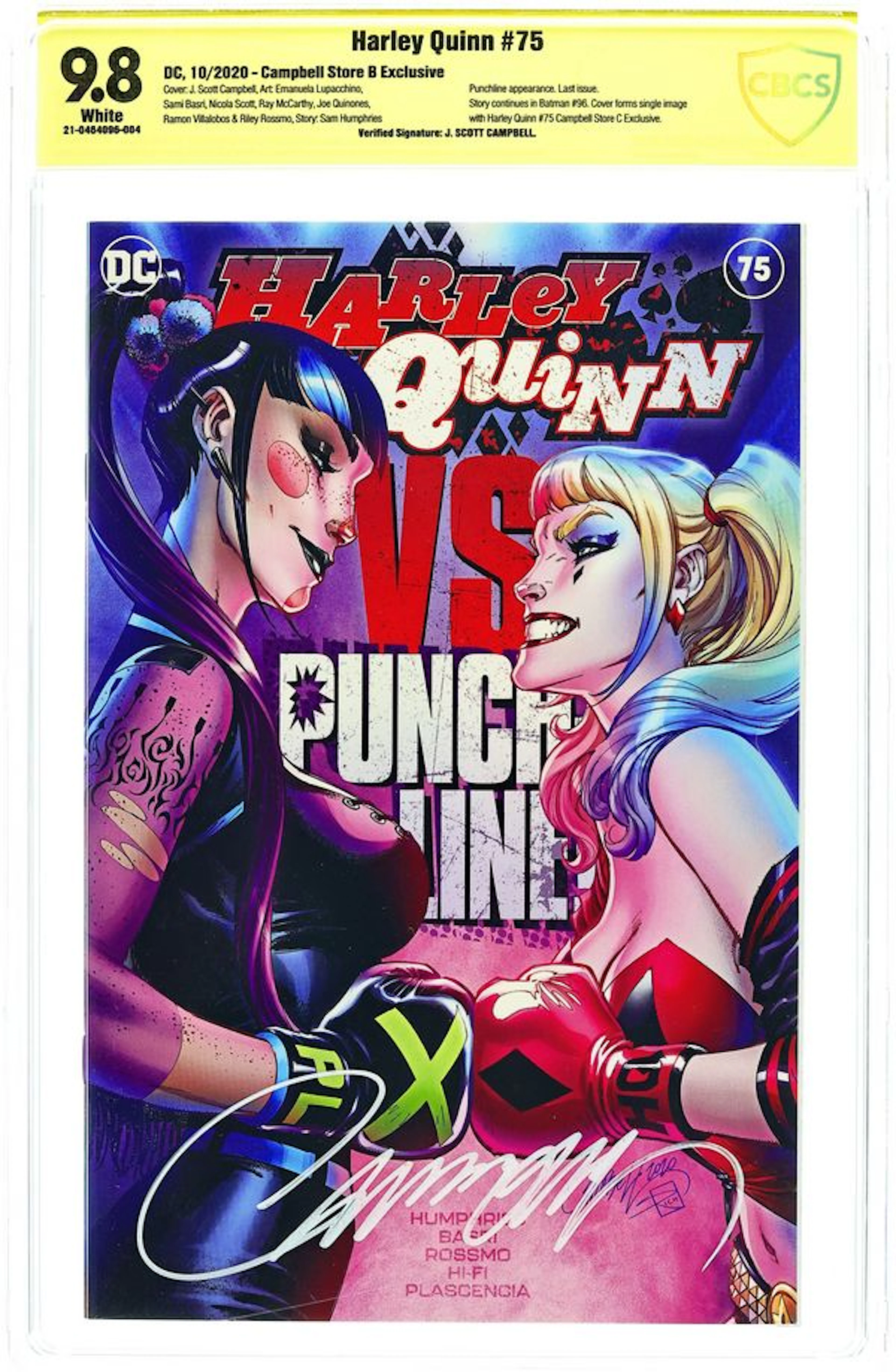 Harley Quinn (2016) 75JSC.A CBCS 9.8 Verified Sig Campbell