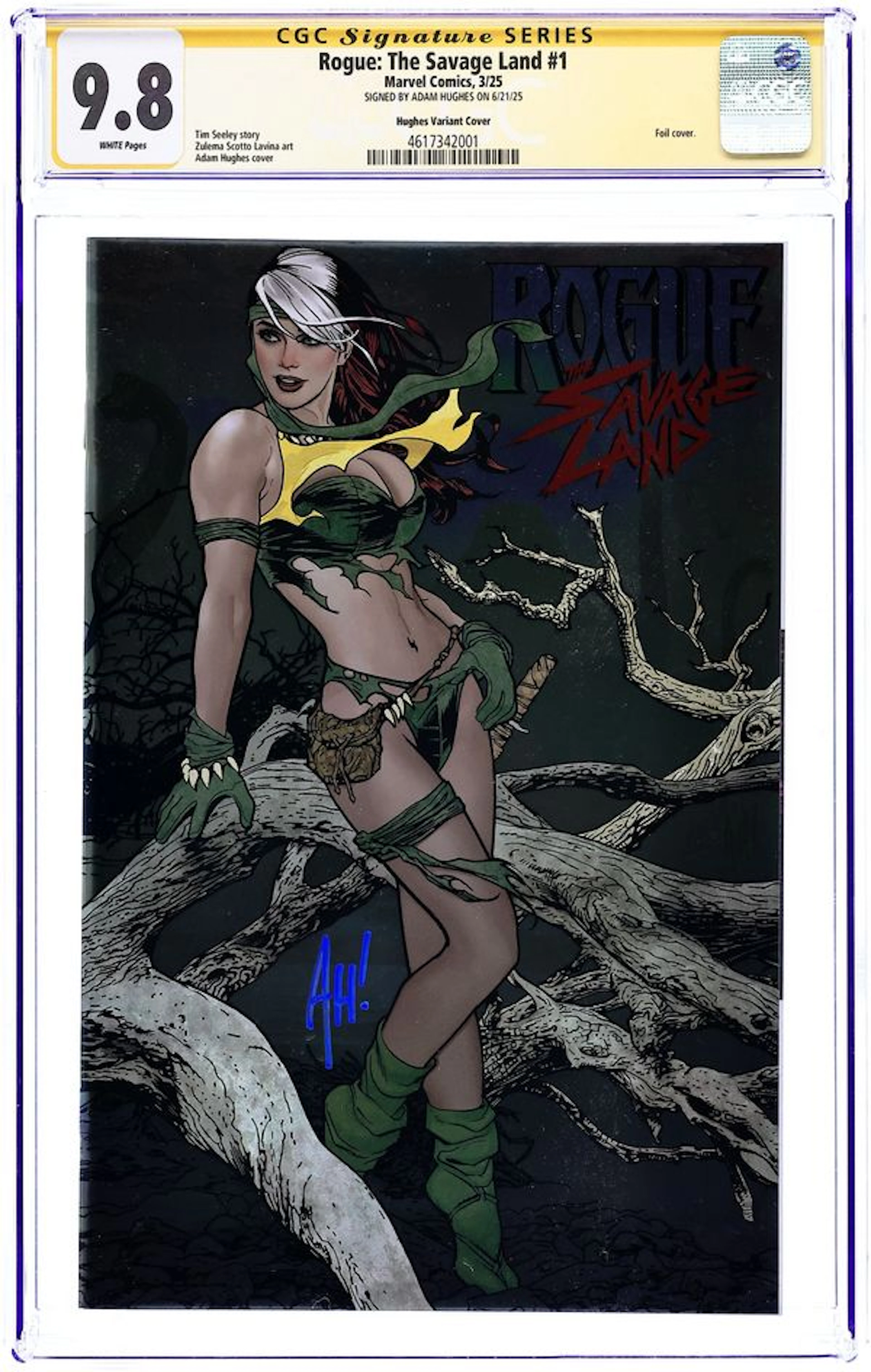 Rogue The Savage Land (2025 Marvel) 1D CGC 9.8 SS Hughes
